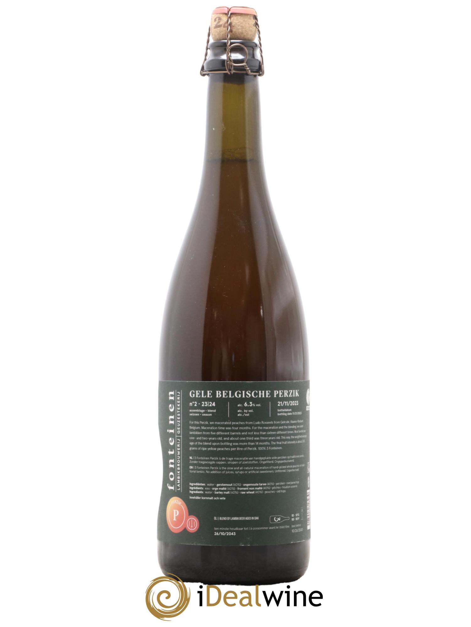 Divers 3 Fonteinen Gele Belgische Perzik - Lot de 1 bouteille - 1