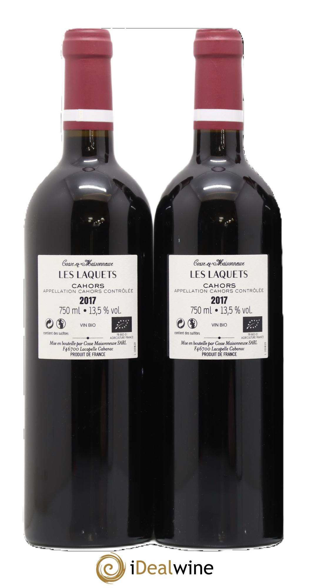 Cahors Les Laquets Cosse-Maisonneuve (Domaine)  2017 - Lot de 2 bouteilles - 1