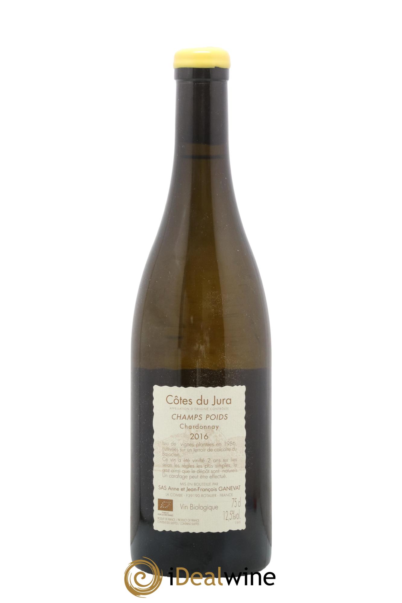 Côtes du Jura Champs Poids Anne et Jean François Ganevat 2016 - Lot de 1 bouteille - 1