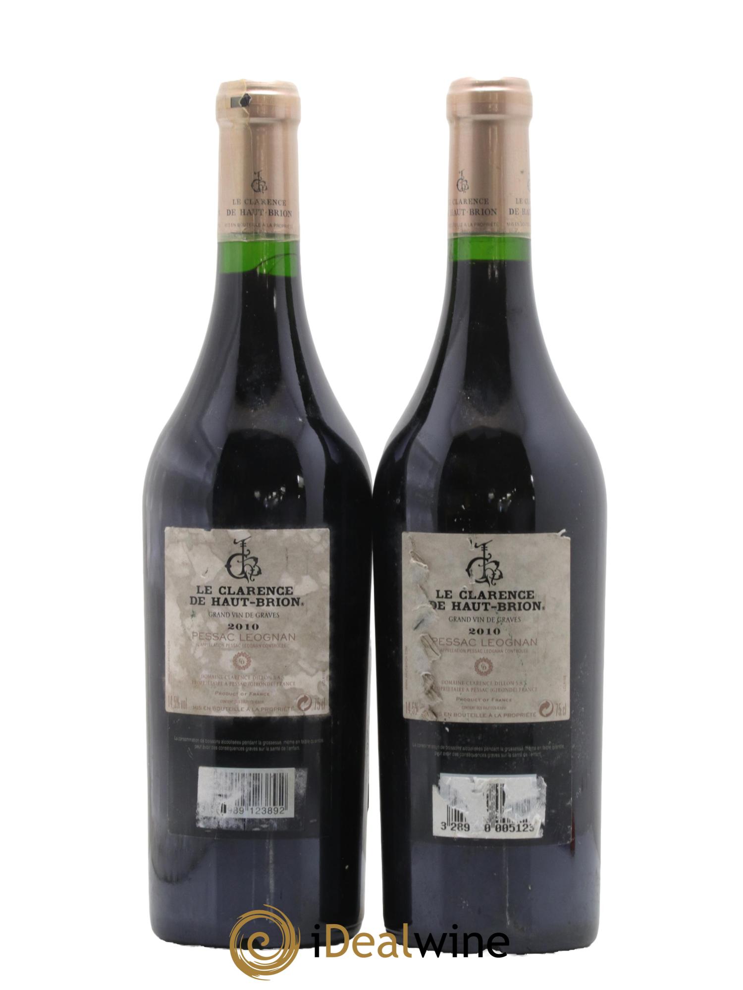 Clarence (Bahans) de Haut-Brion Second Vin 2010 - Lotto di 2 bottiglie - 1