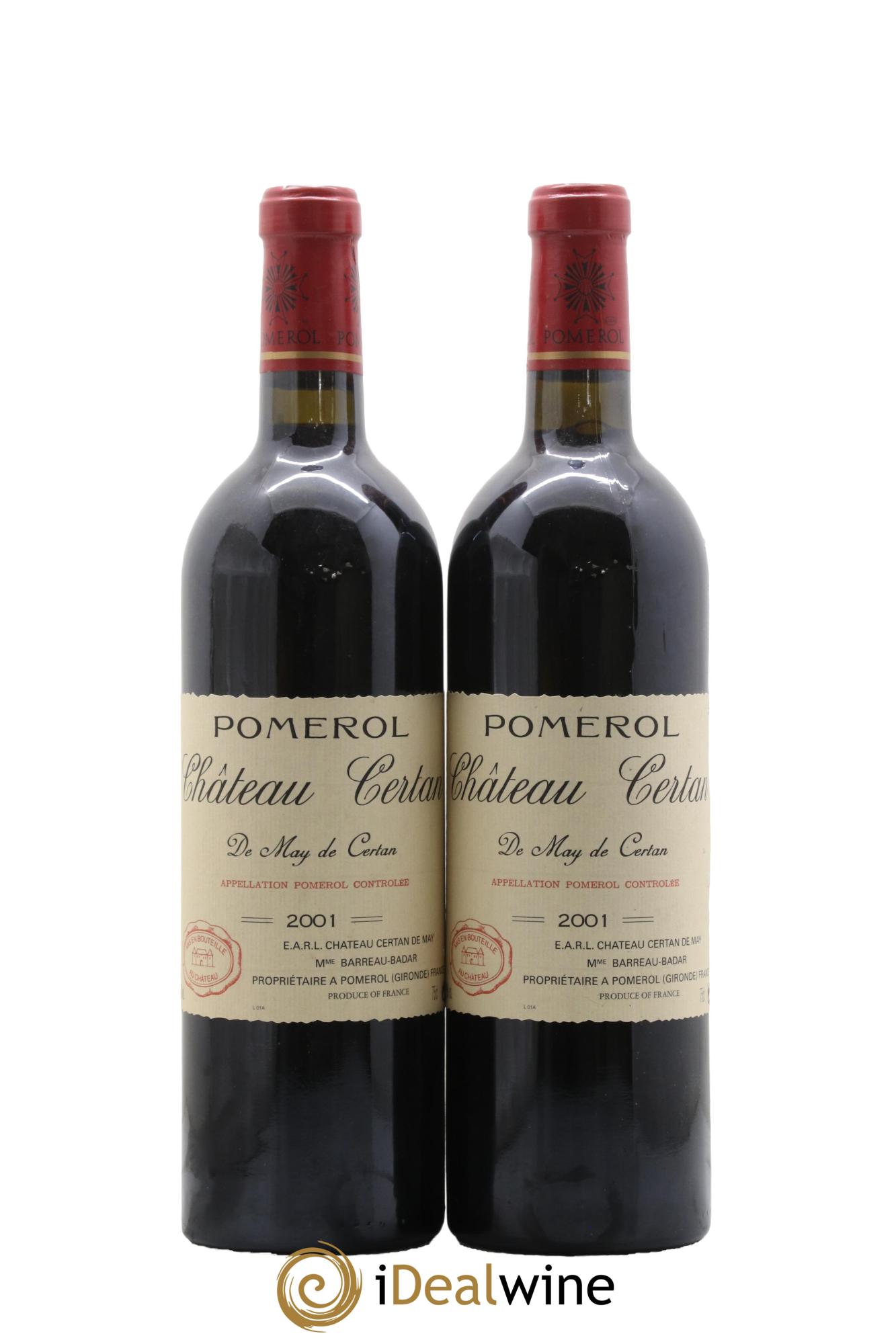 Château Certan de May 2001 - Posten von 2 Flaschen - 0