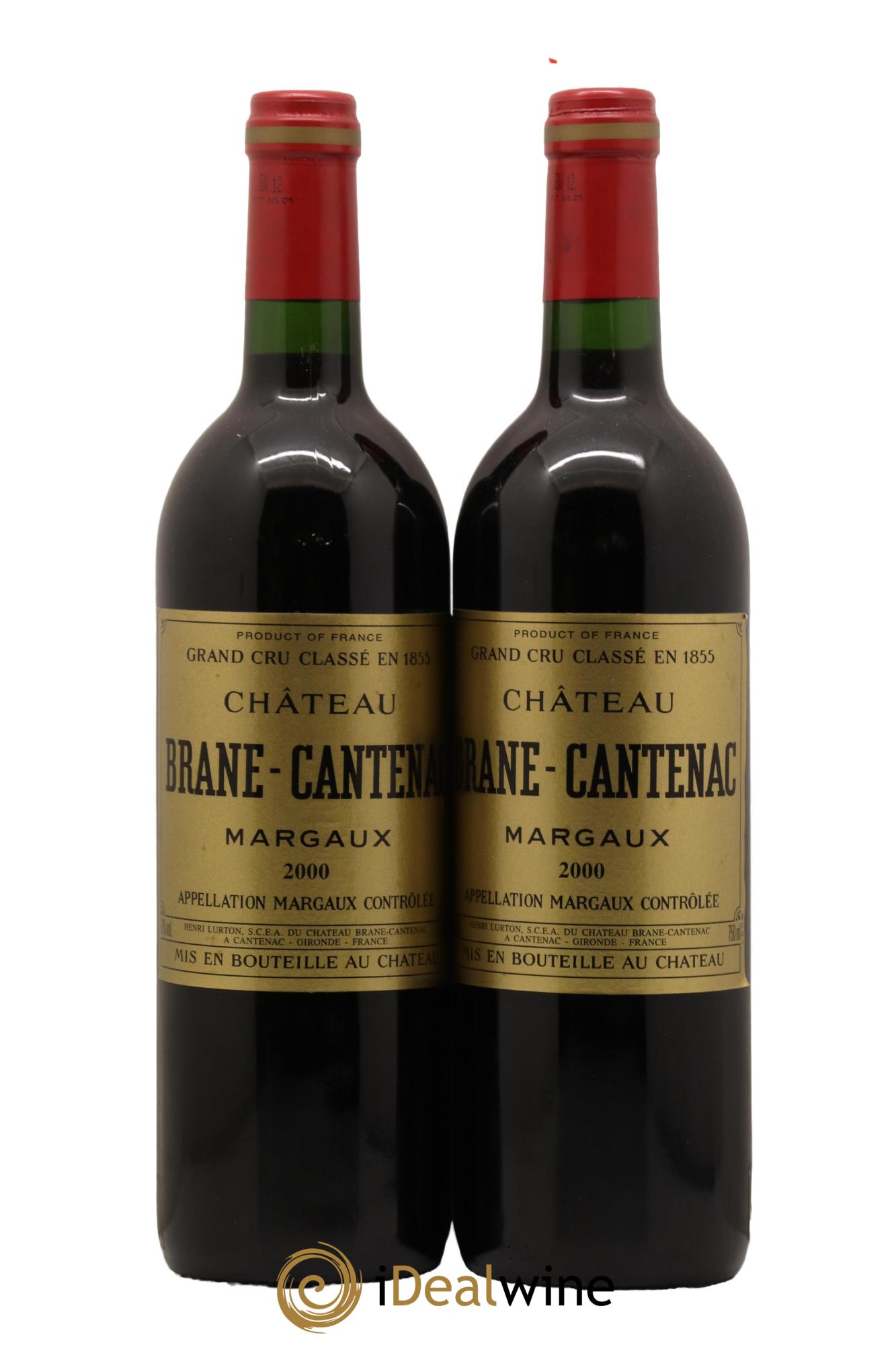 Château Brane Cantenac 2ème Grand Cru Classé 2000 - Lot de 2 bouteilles - 0