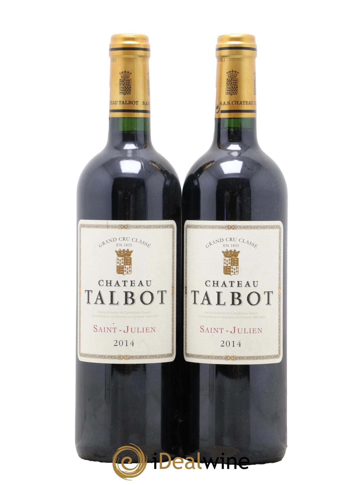 Château Talbot 4ème Grand Cru Classé 2014 - Lot de 2 bouteilles - 0
