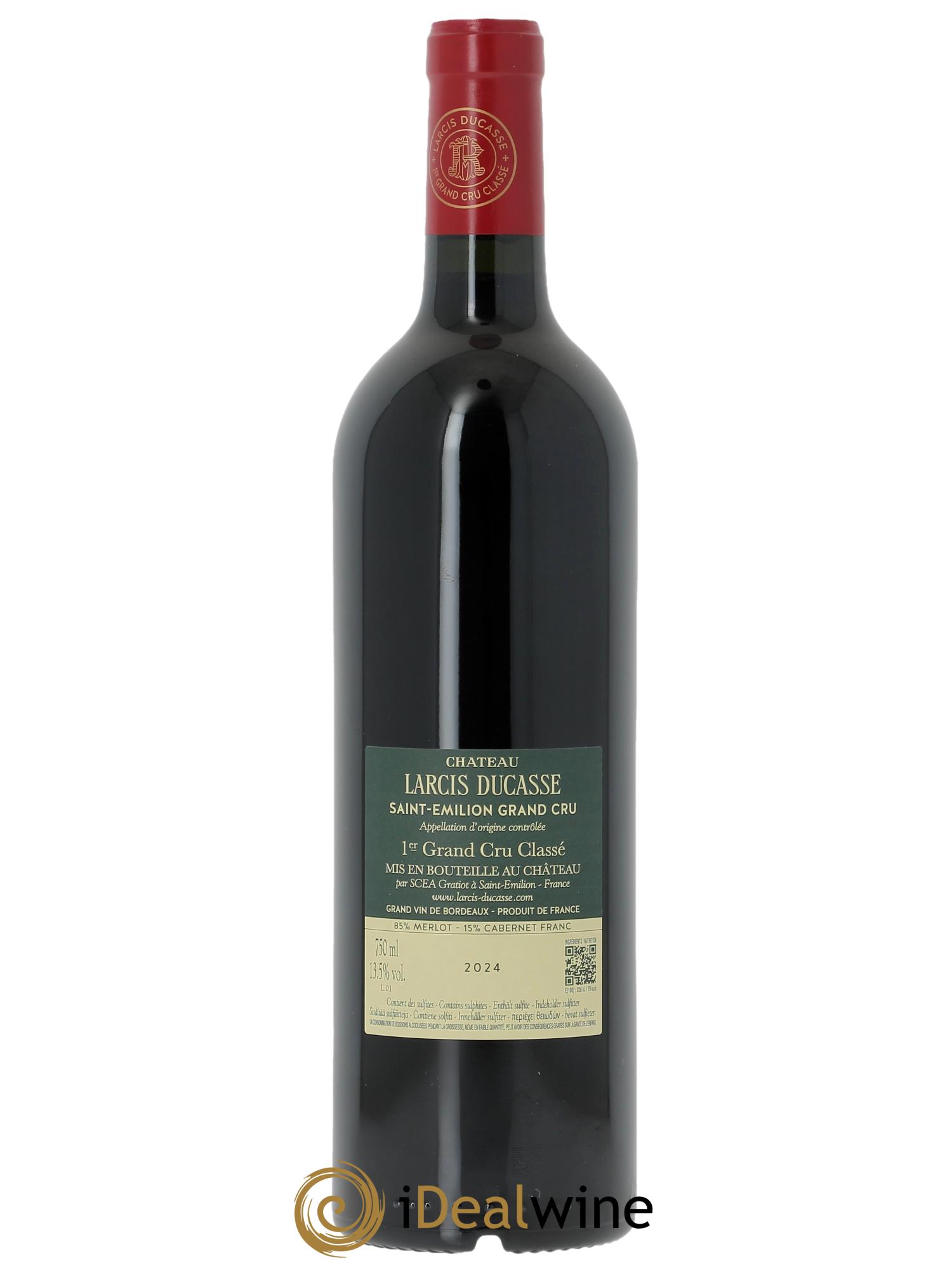 Château Larcis Ducasse 1er Grand Cru Classé B (CBO à partir de 6 bts) 2024 - Lote de 1 botella - 1