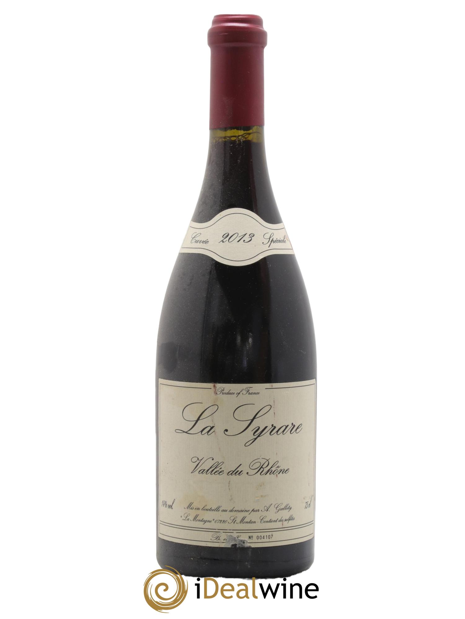 Côtes du Vivarais La Syrare Gallety (Domaine) 2013 - Lot de 1 bouteille - 0