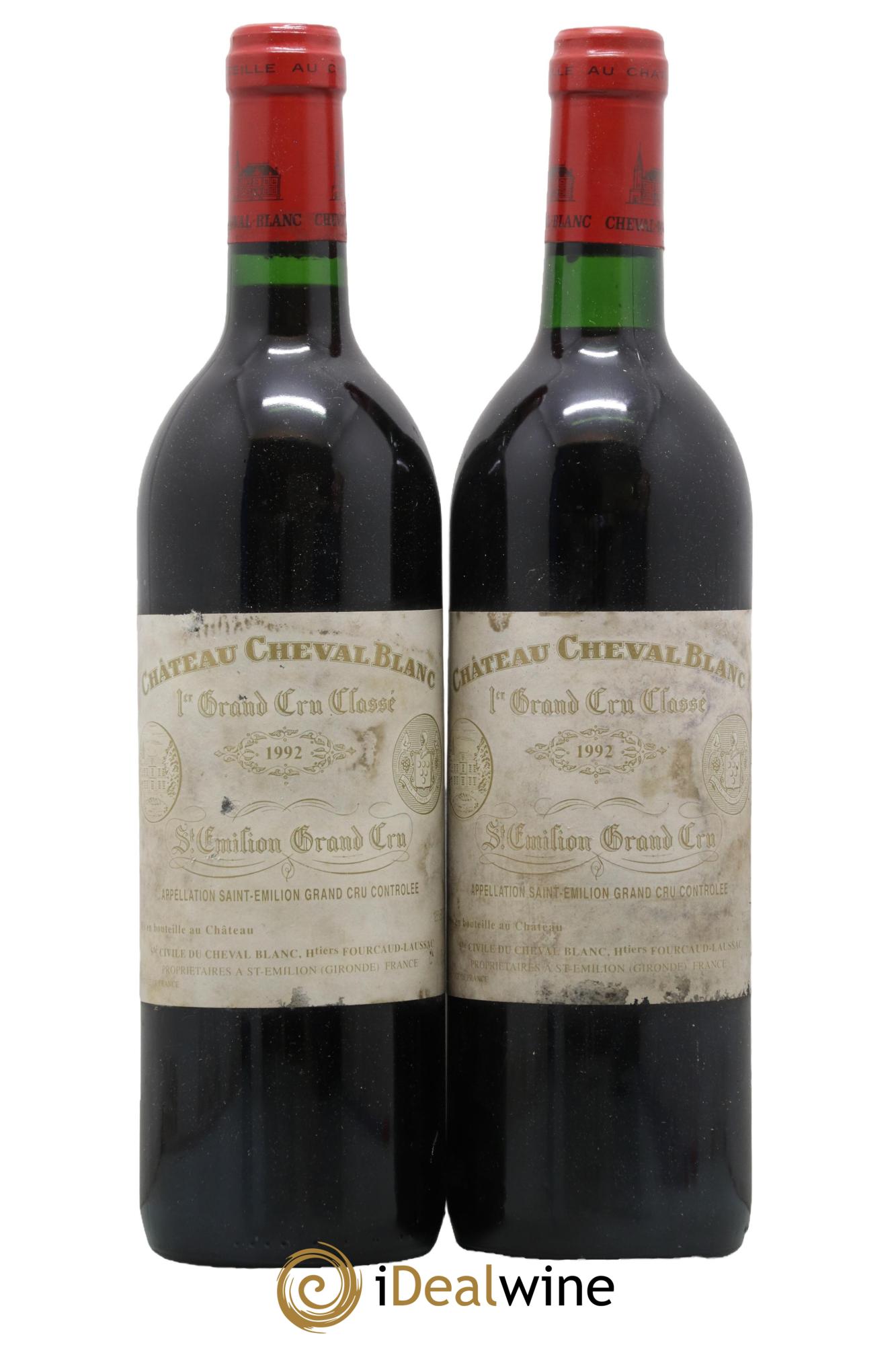Château Cheval Blanc 1er Grand Cru Classé A 1992 - Lot de 2 bouteilles - 0