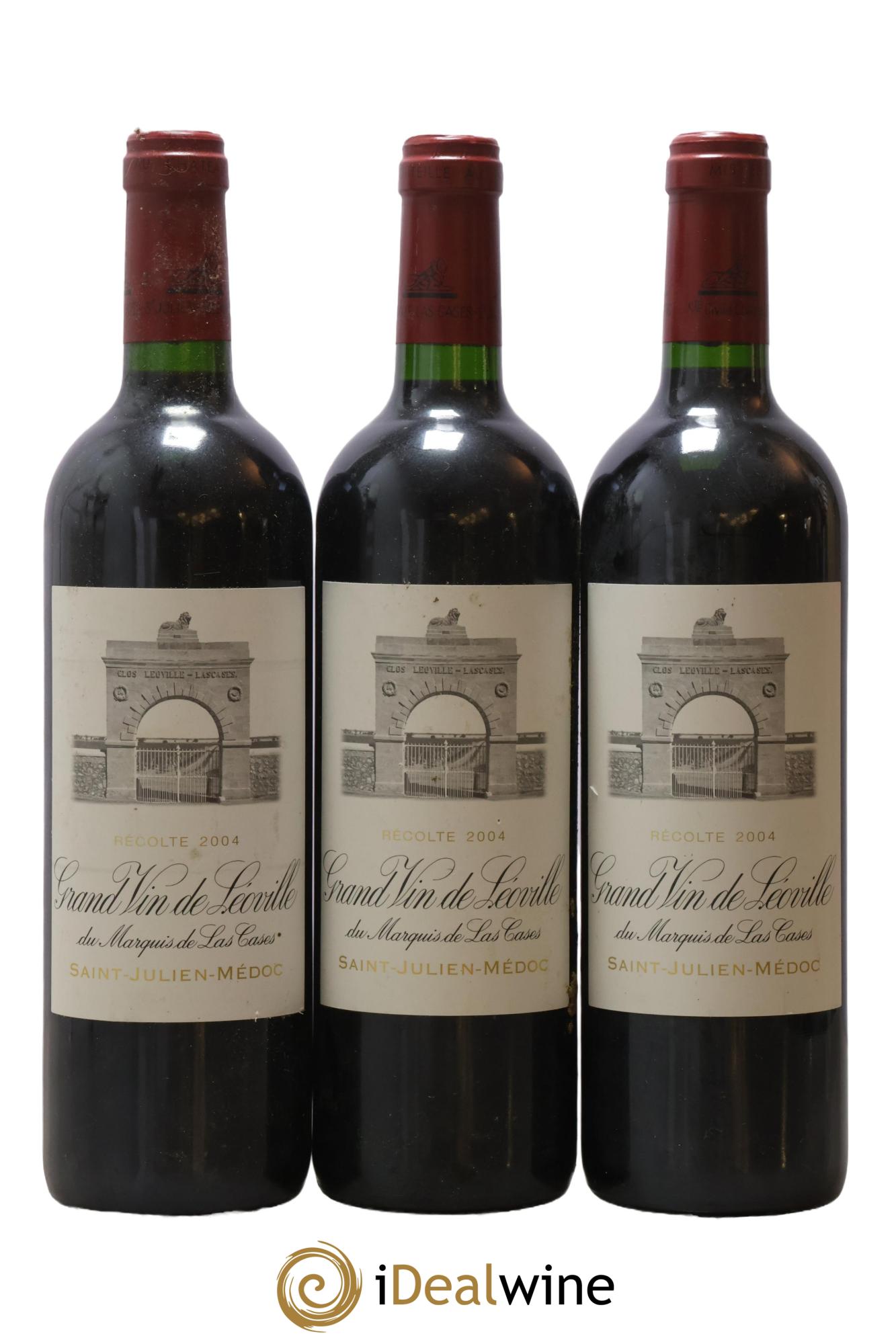 Château Léoville Las Cases 2ème Grand Cru Classé 2004 - Lot de 3 bouteilles - 0