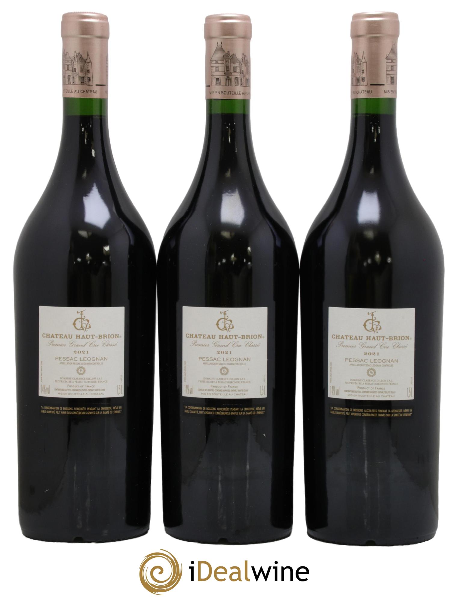 Château Haut Brion 1er Grand Cru Classé 2021 - Lot of 3 magnums - 1