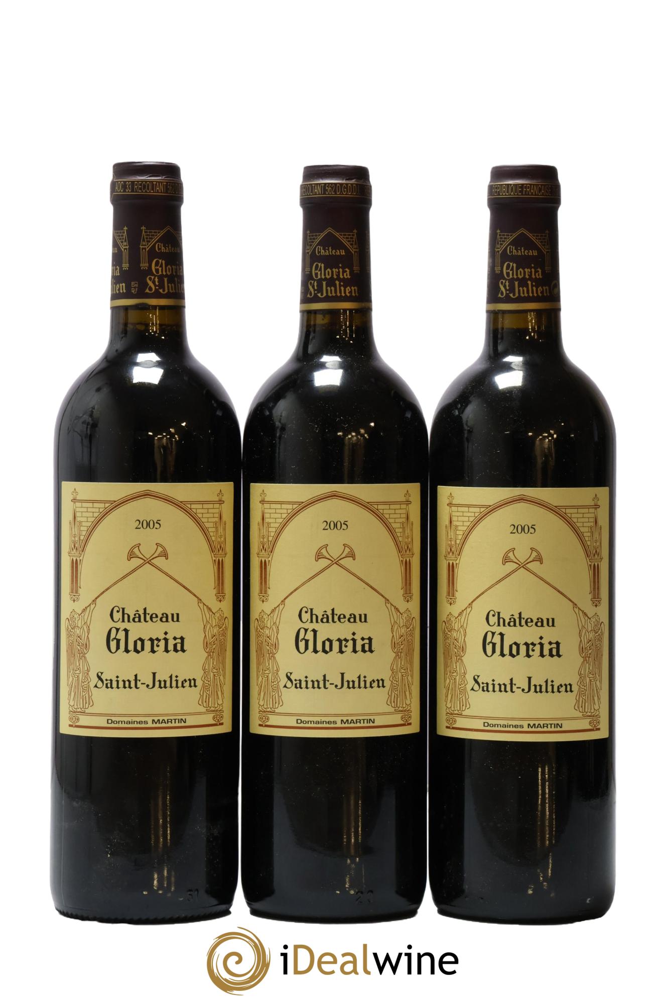 Château Gloria 2005 - Lot de 3 bouteilles - 0