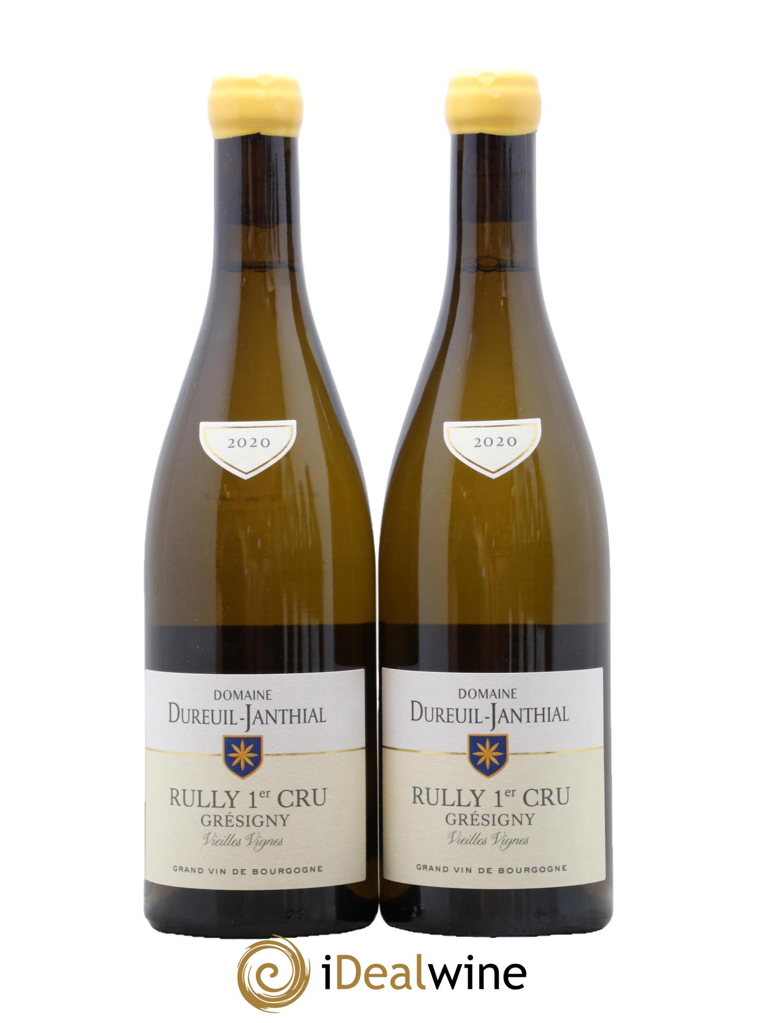 Rully 1er Cru Grésigny Vieilles Vignes Vincent Dureuil-Janthial 2020 - Lot de 2 bouteilles - 0