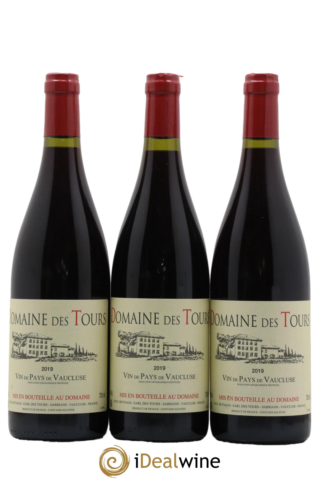 Vaucluse (Vin de Pays de Vaucluse) Domaine des Tours Emmanuel Reynaud 2019 - Lot de 3 bouteilles - 0