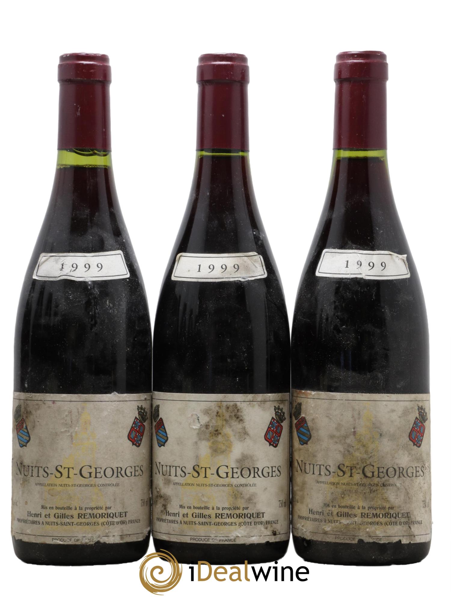 Nuits-Saint-Georges Gilles Remoriquet 1999 - Lot of 3 bottles - 0
