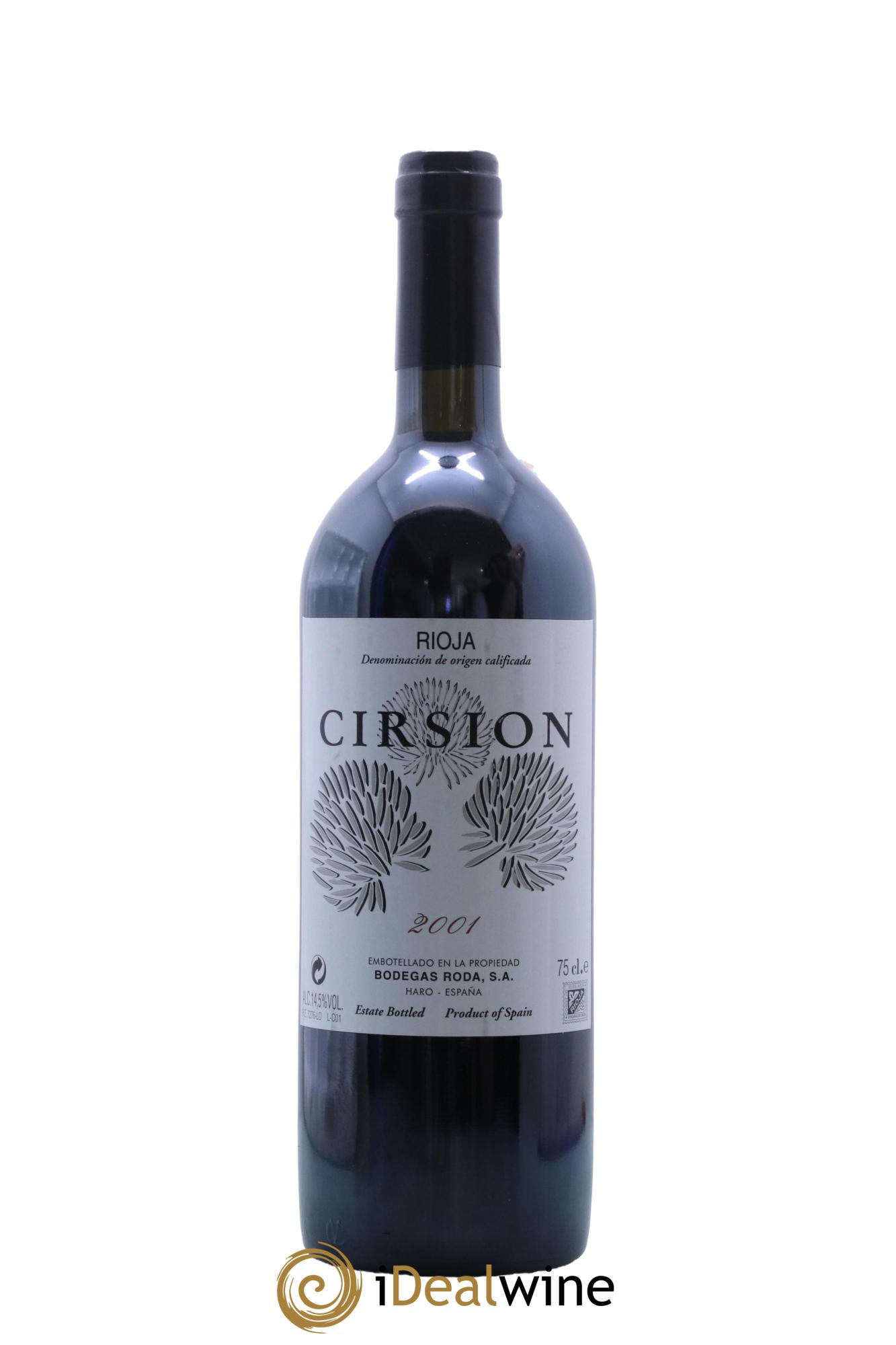 Rioja DOCA Cirsion Bodegas Roda 2001 - Lotto di 1 bottiglia - 0
