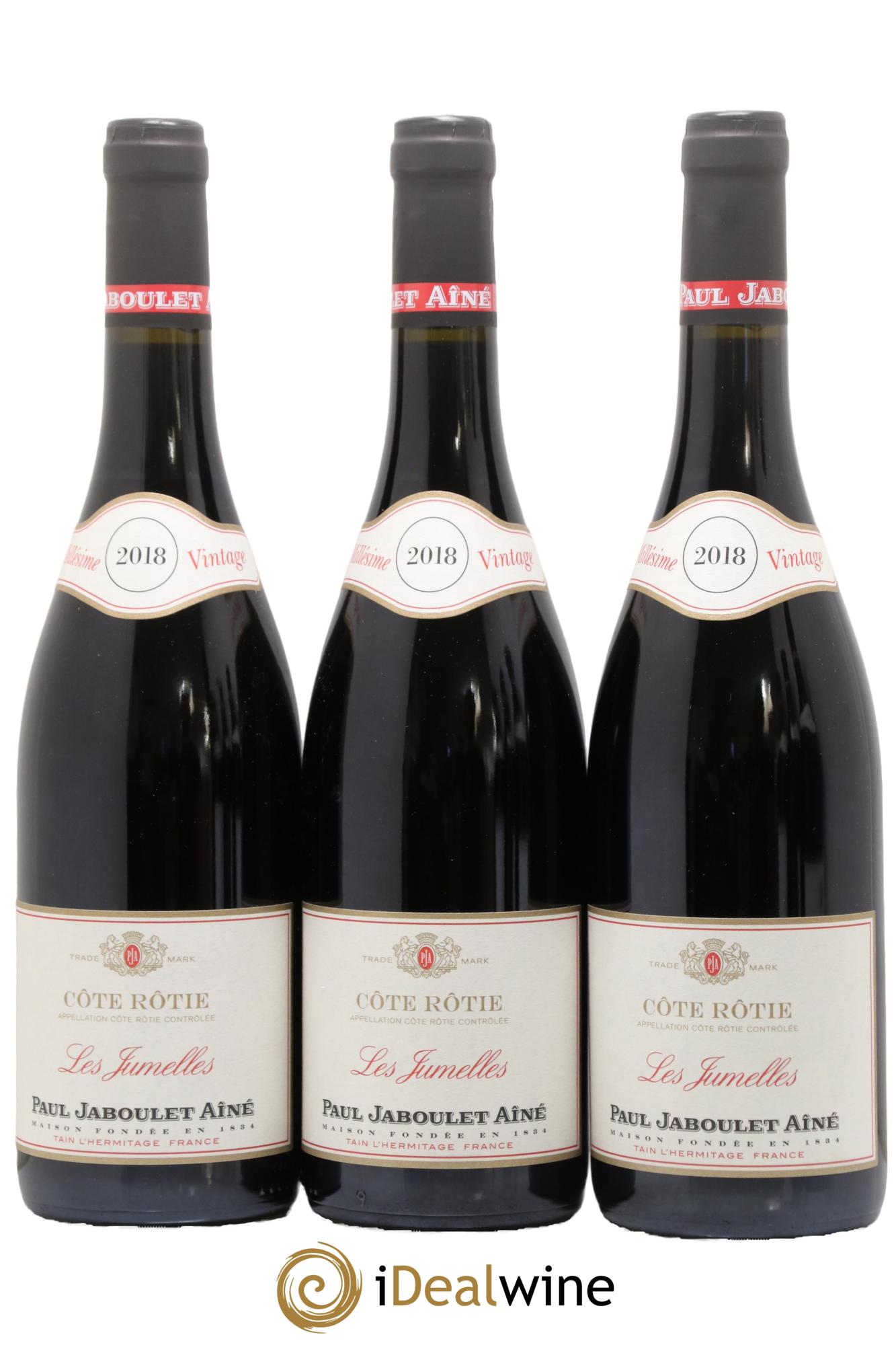 Côte-Rôtie Les Jumelles Paul Jaboulet Ainé 2018 - Lotto di 3 bottiglie - 0