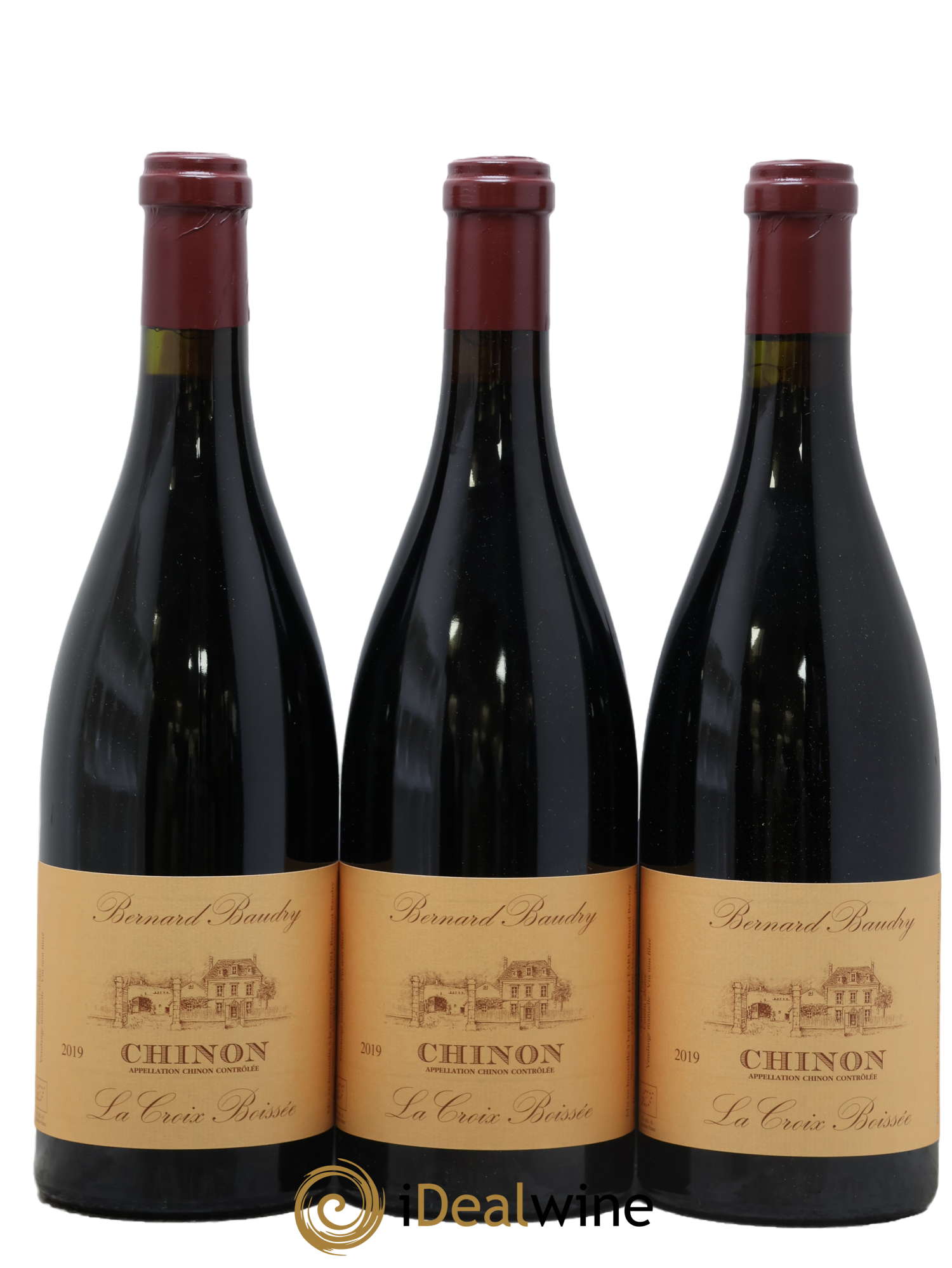 Chinon La Croix Boissée Bernard Baudry 2019 - Lot de 3 bouteilles - 0