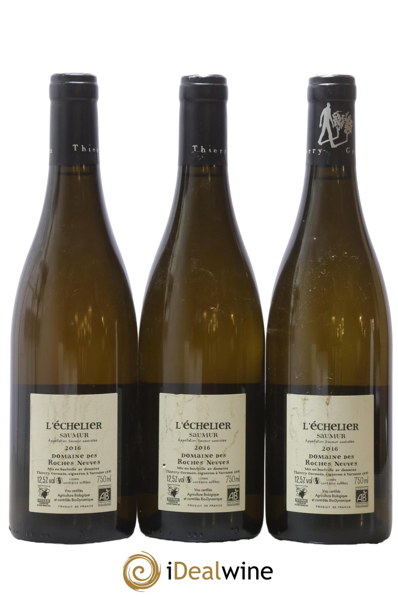 Saumur l'Echelier Domaine des Roches Neuves - Thierry Germain 2016 - Lot de 3 bouteilles - 1