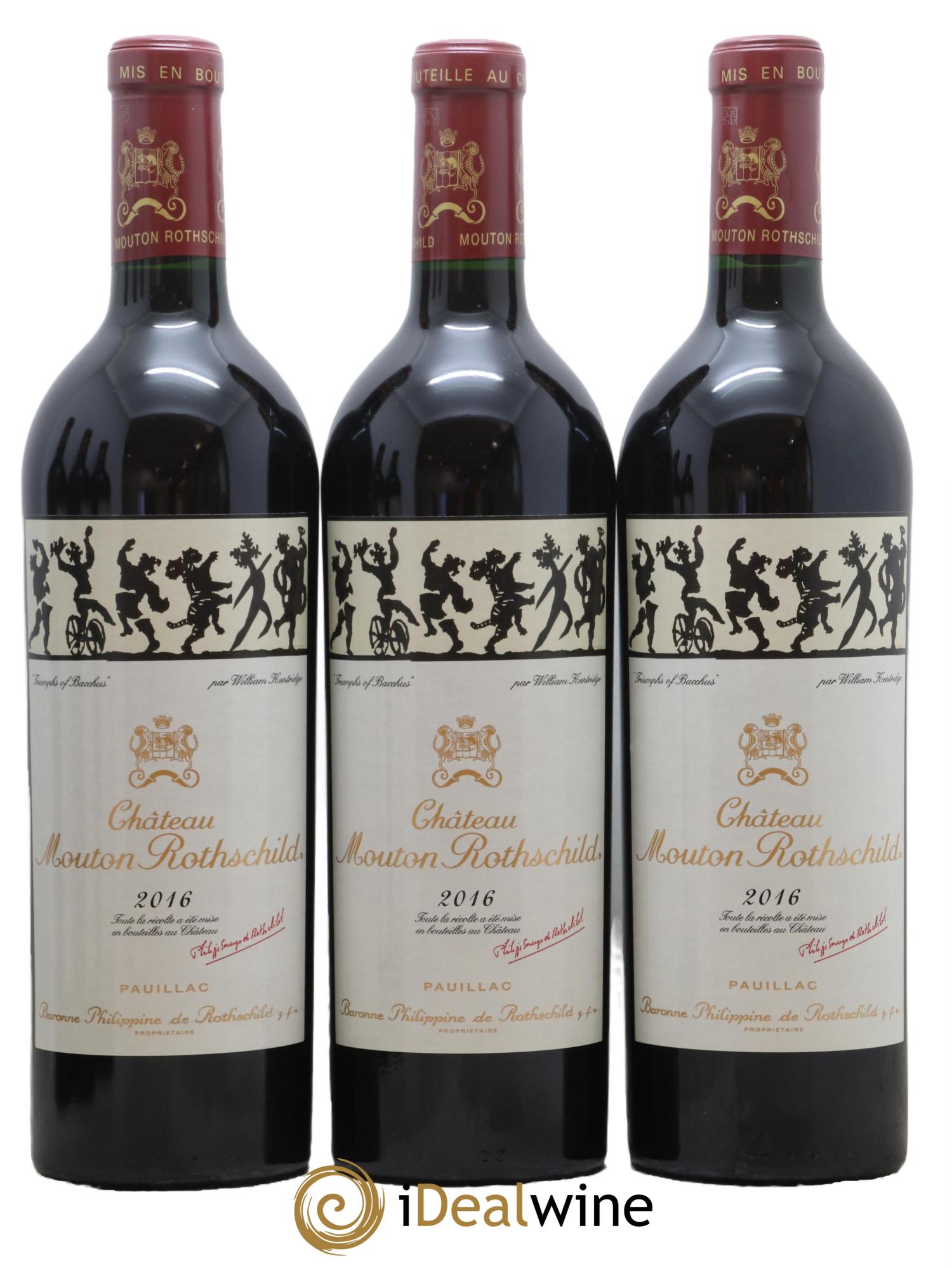 Château Mouton Rothschild 1er Grand Cru Classé 2016 - Lot de 6 bouteilles - 1
