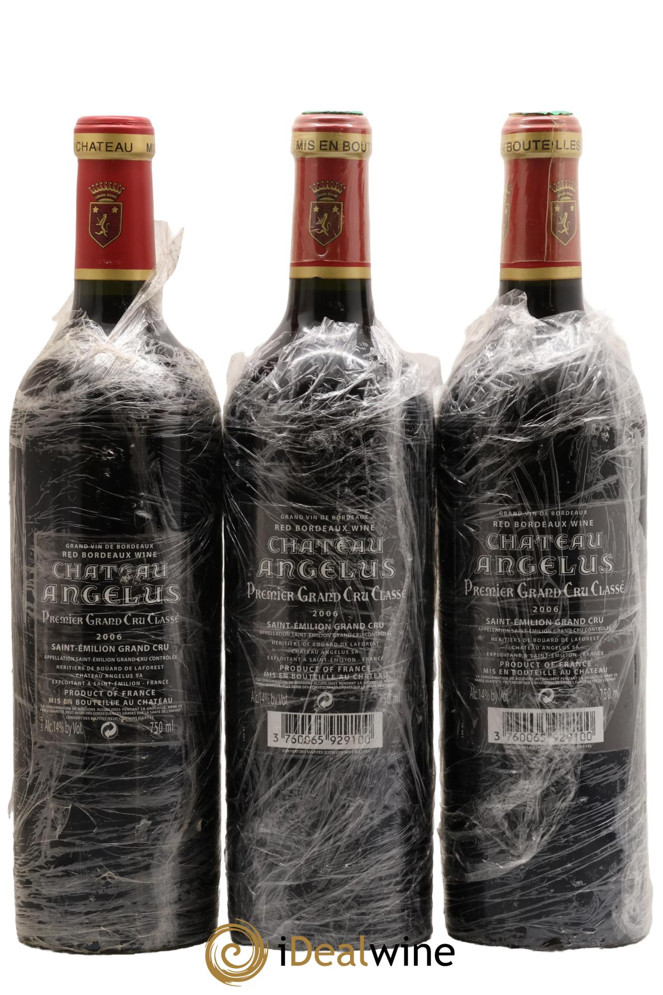 Château Angélus 1er Grand Cru Classé A 2006 - Lot de 3 bouteilles - 1