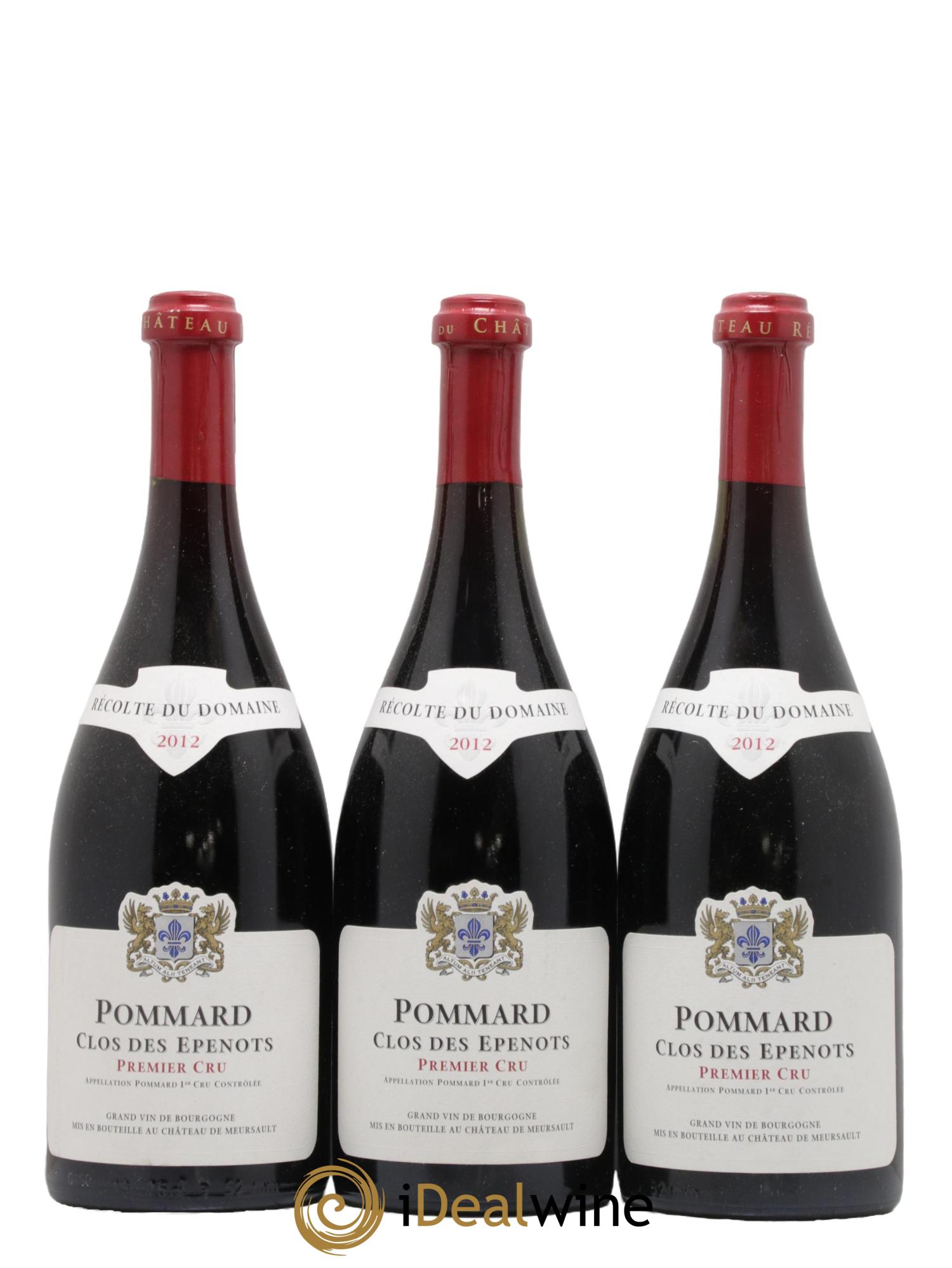Pommard 1er Cru Clos des Epenots Château de Meursault 2012 - Lot de 3 bouteilles - 0