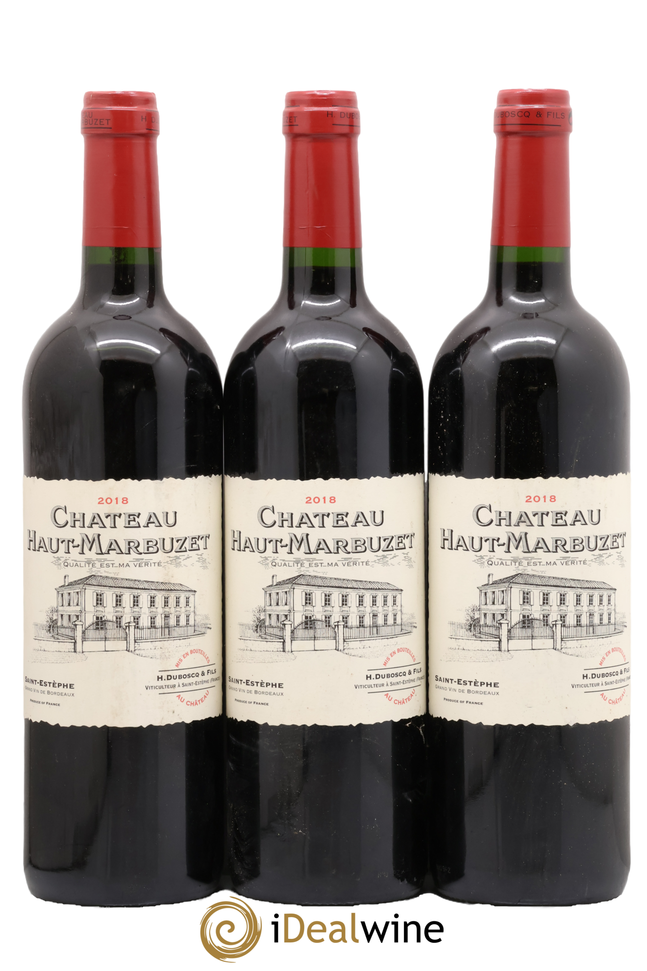 Château Haut Marbuzet 2018 - Lotto di 3 bottiglie - 0