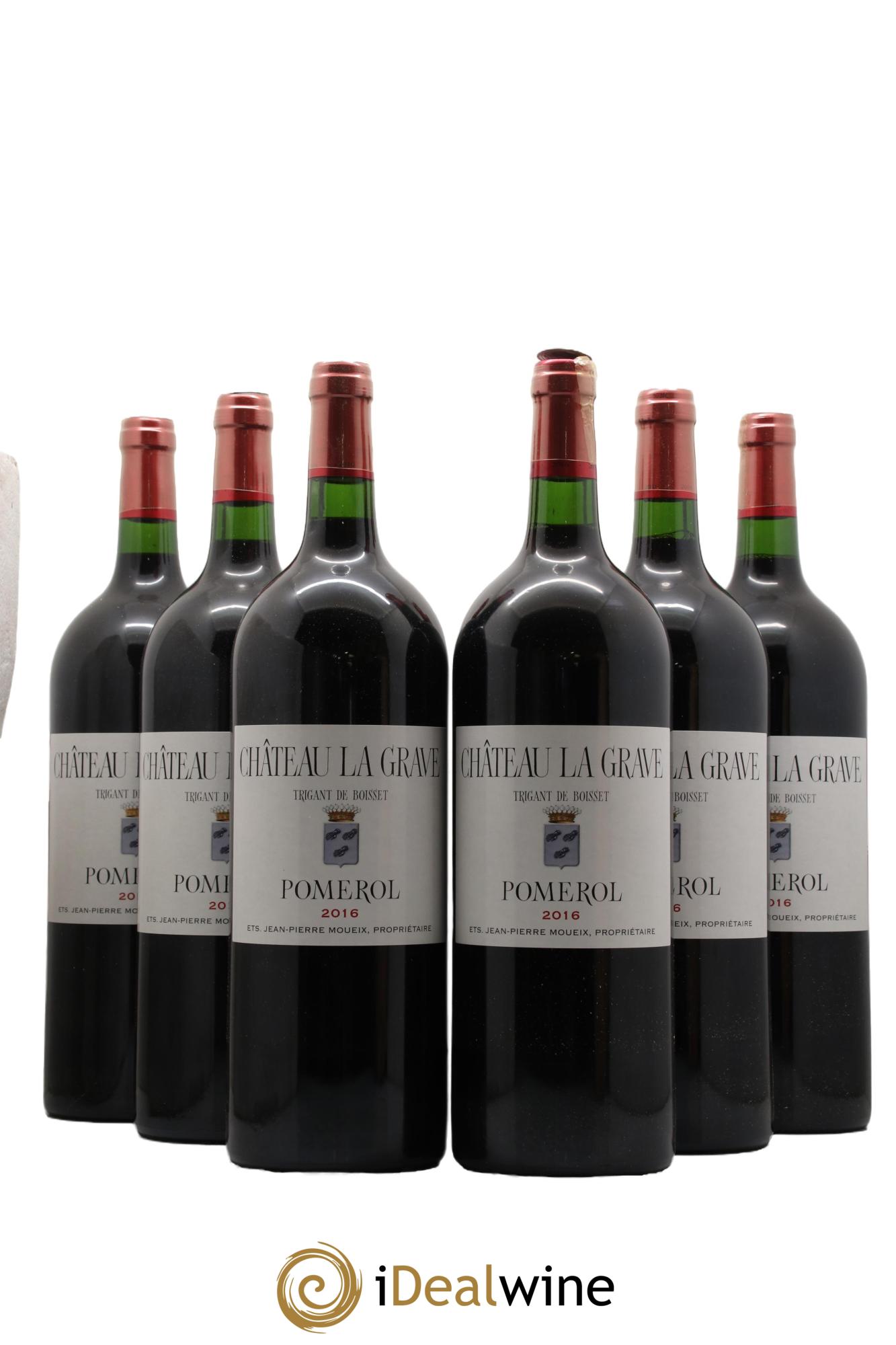 Château La Grave à Pomerol (Trigant de Boisset) 2016 - Lot de 6 magnums - 0