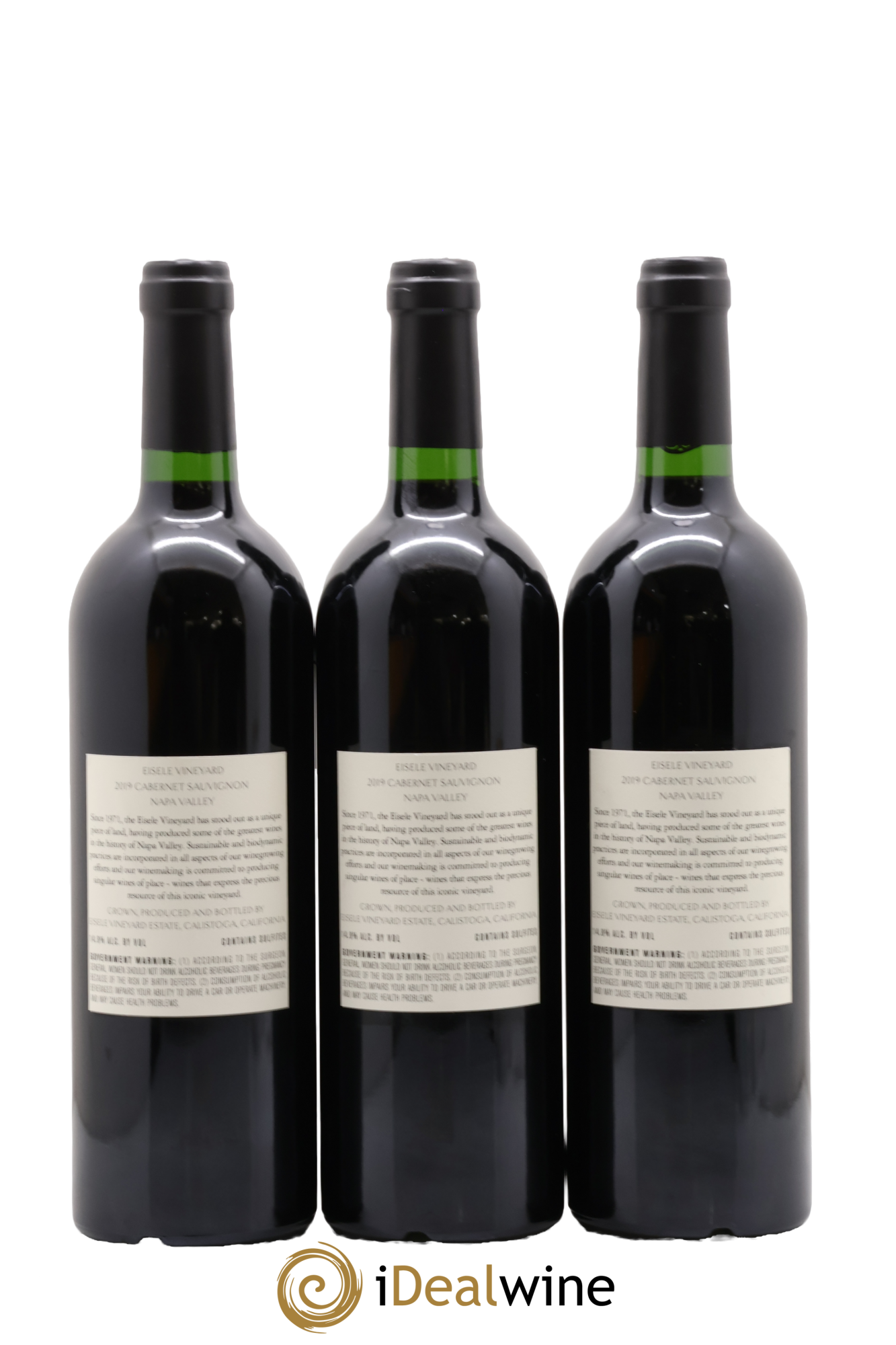 USA Nappa Valley Cabernet Sauvignon Eisele 2019 - Lot of 3 bottles - 1