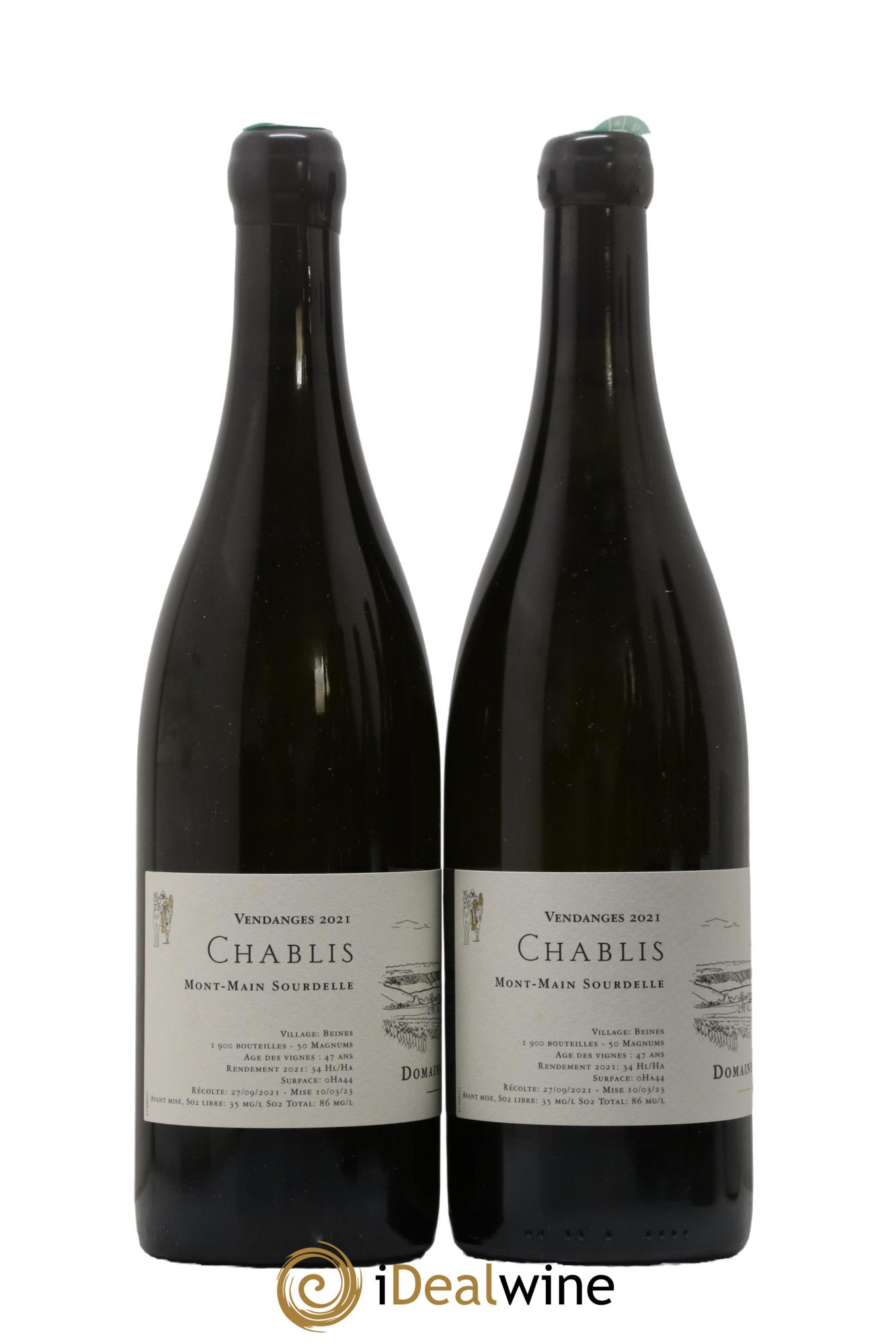 Chablis Jean Dauvissat Pere Et Fils Mont Main Sourdelle 2021 - Lot de 2 bouteilles - 1