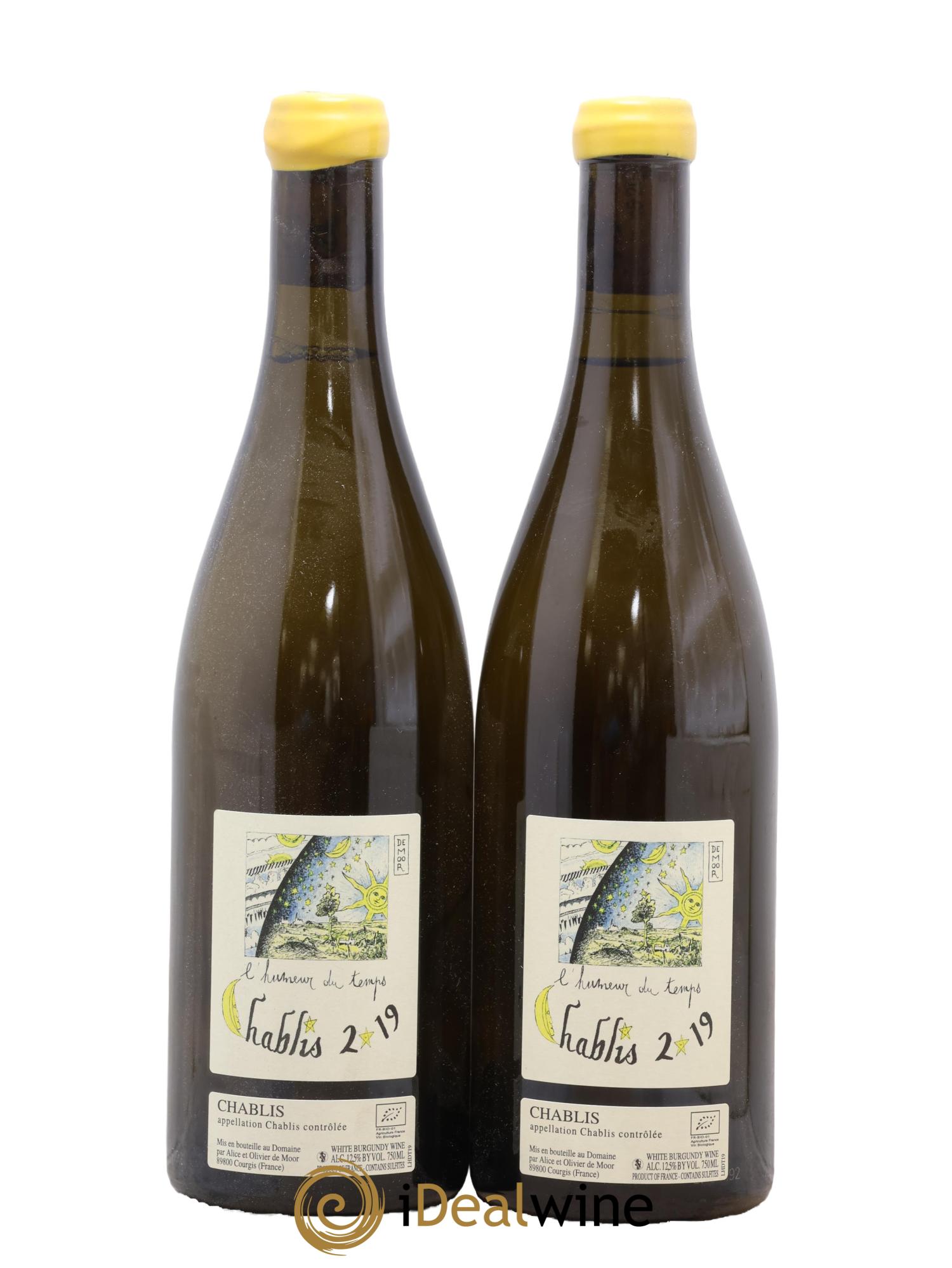 Chablis L'Humeur du Temps Alice et Olivier De Moor 2019 - Lot de 2 bouteilles - 0