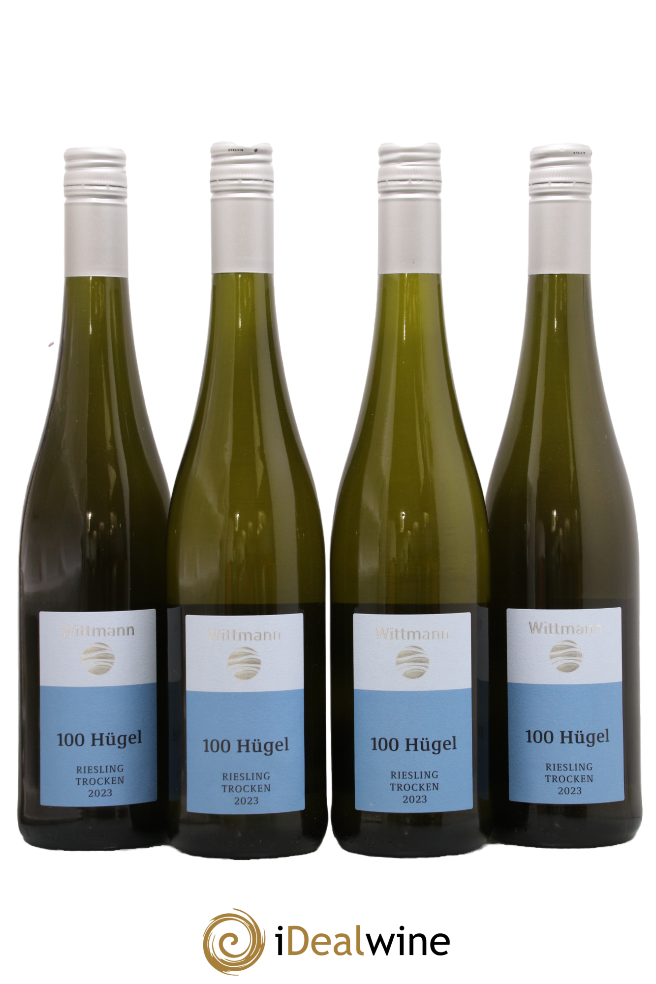 Allemagne Rheinhessen Riesling Trocken 100 Hugel Wittmann 2023 - Posten von 4 Flaschen - 0