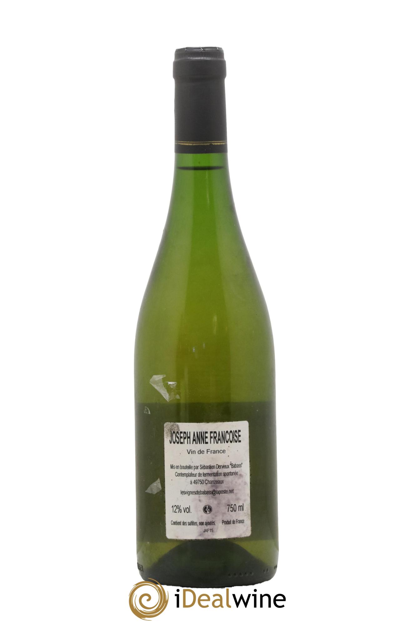 Vin de France Joseph Anne Françoise Babass Dervieux 2015 - Lot de 1 bouteille - 1