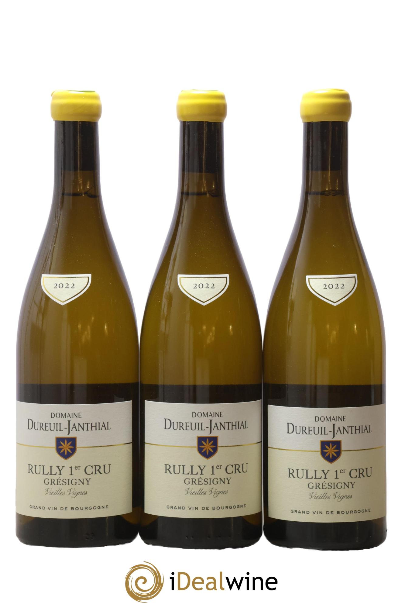 Rully 1er Cru Grésigny Vincent Dureuil-Janthial 2022 - Posten von 3 Flaschen - 0