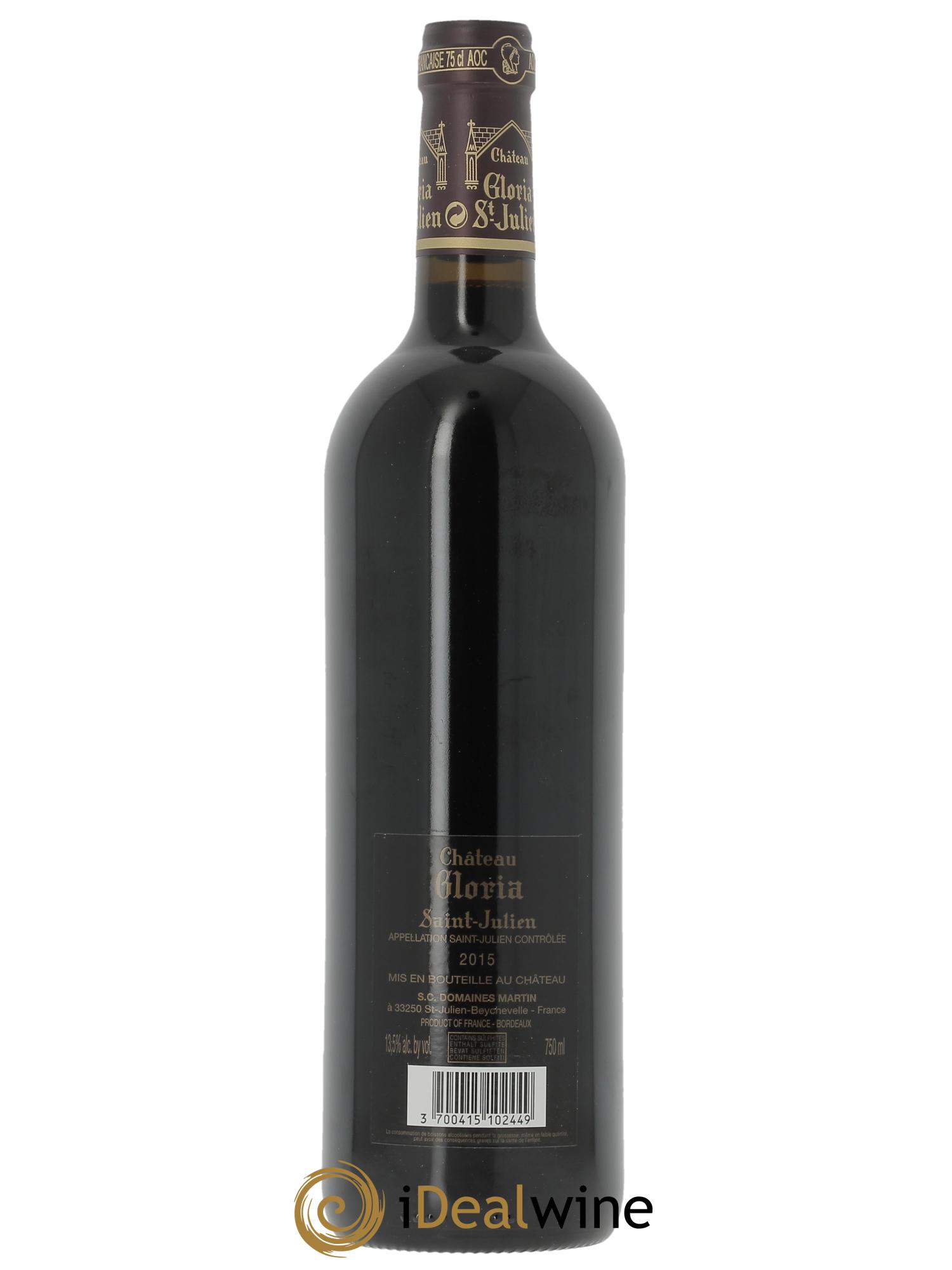 Château Gloria (CBO a partir de 3 bts) 2015 - Lot de 1 bouteille - 1