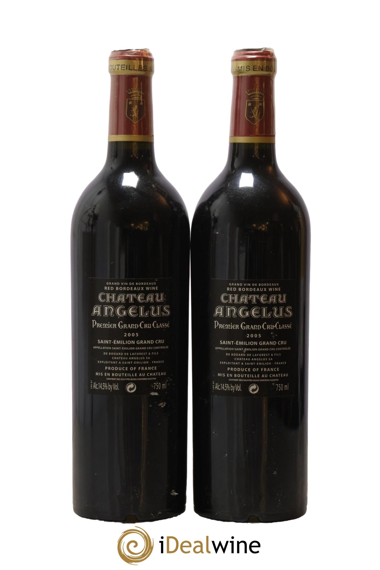 Château Angélus 1er Grand Cru Classé A 2005 - Lot of 2 bottles - 1