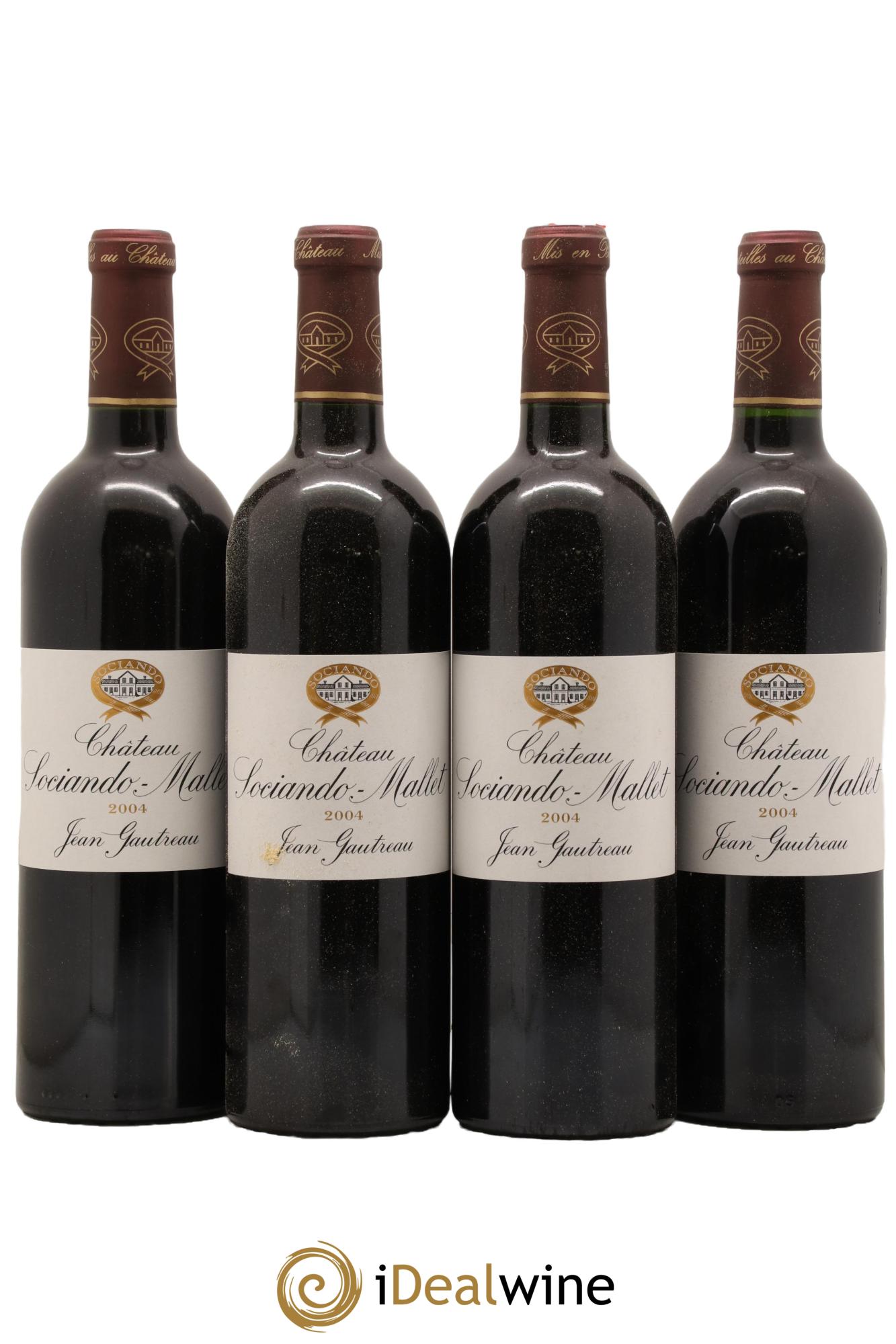 Château Sociando Mallet 2004 - Lot de 4 bouteilles - 0