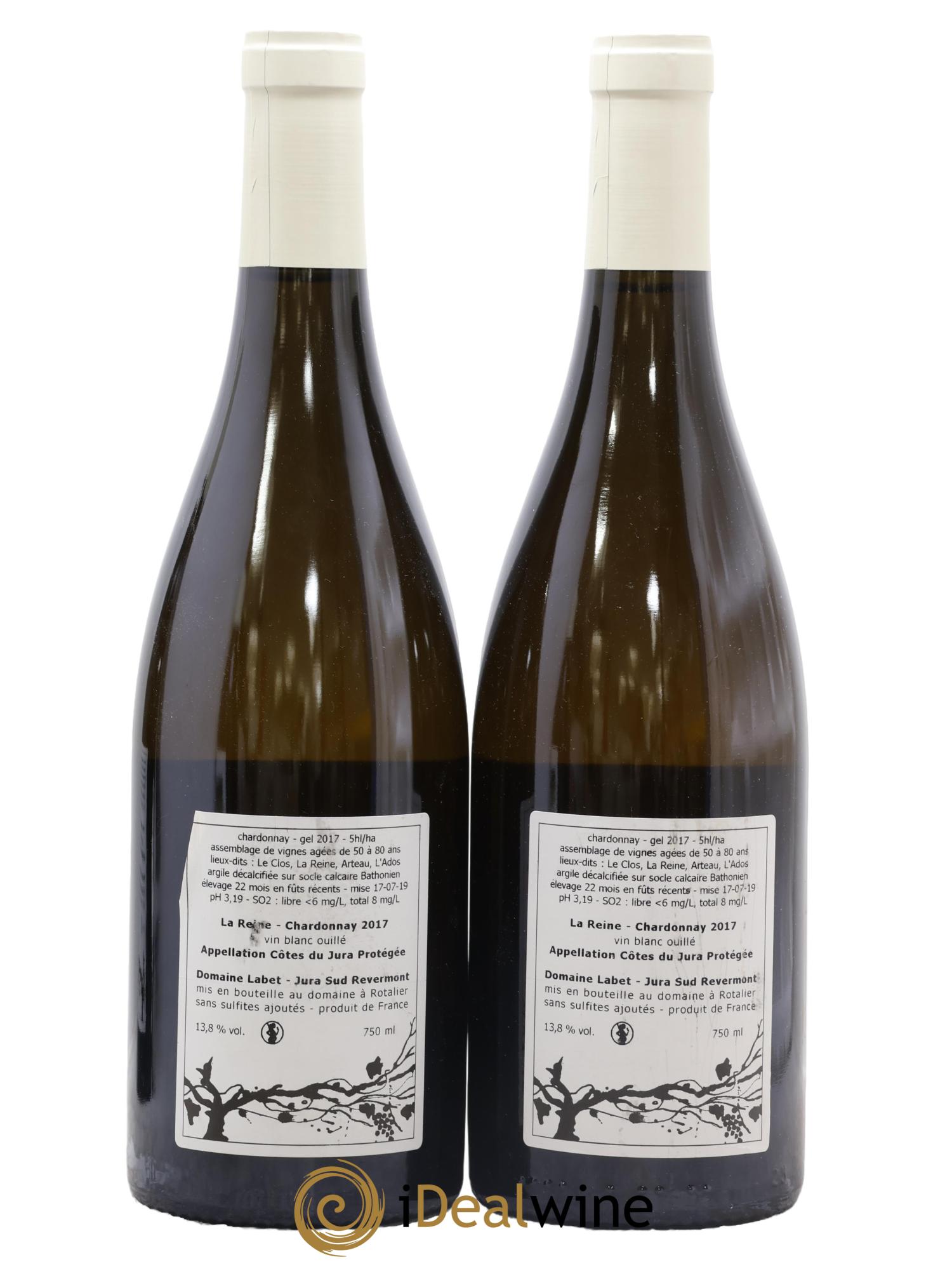 Côtes du Jura Chardonnay La Reine Romain - Julien  - Charline Labet 2017 - Lot de 2 bouteilles - 1