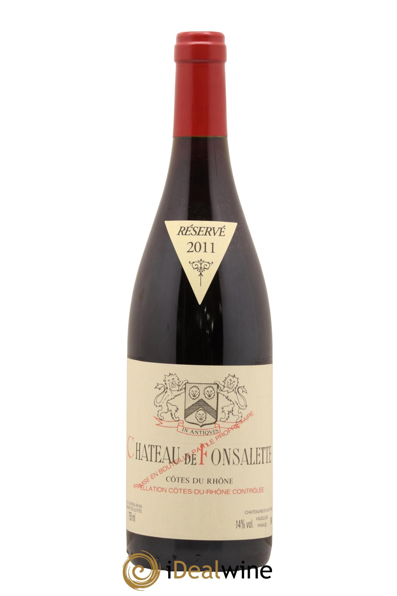 Côtes-du-Rhône Château de Fonsalette Emmanuel Reynaud 2011 - Lot de 1 bouteille - 0
