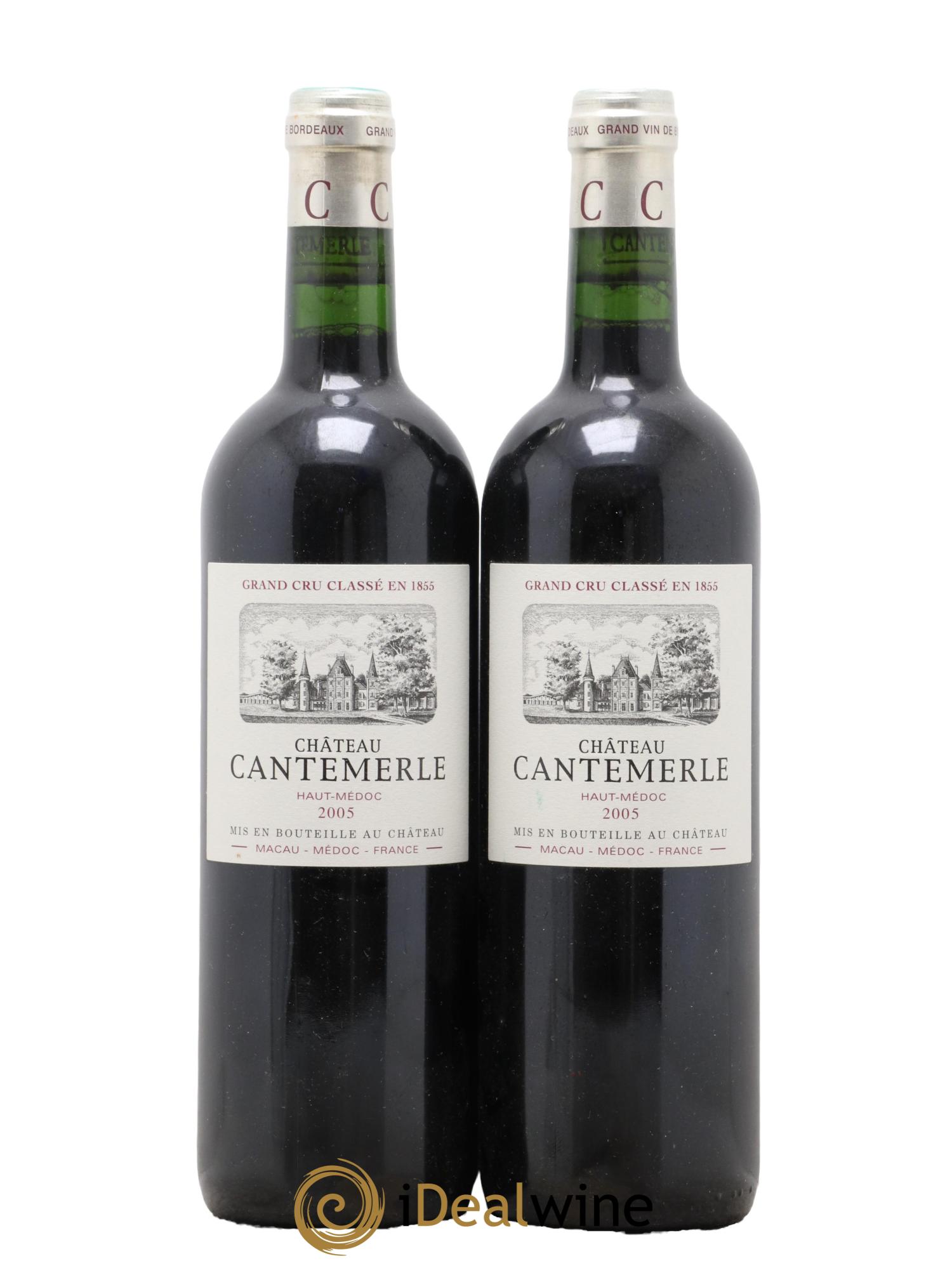 Château Cantemerle 5ème Grand Cru Classé 2005 - Lotto di 2 bottiglie - 0