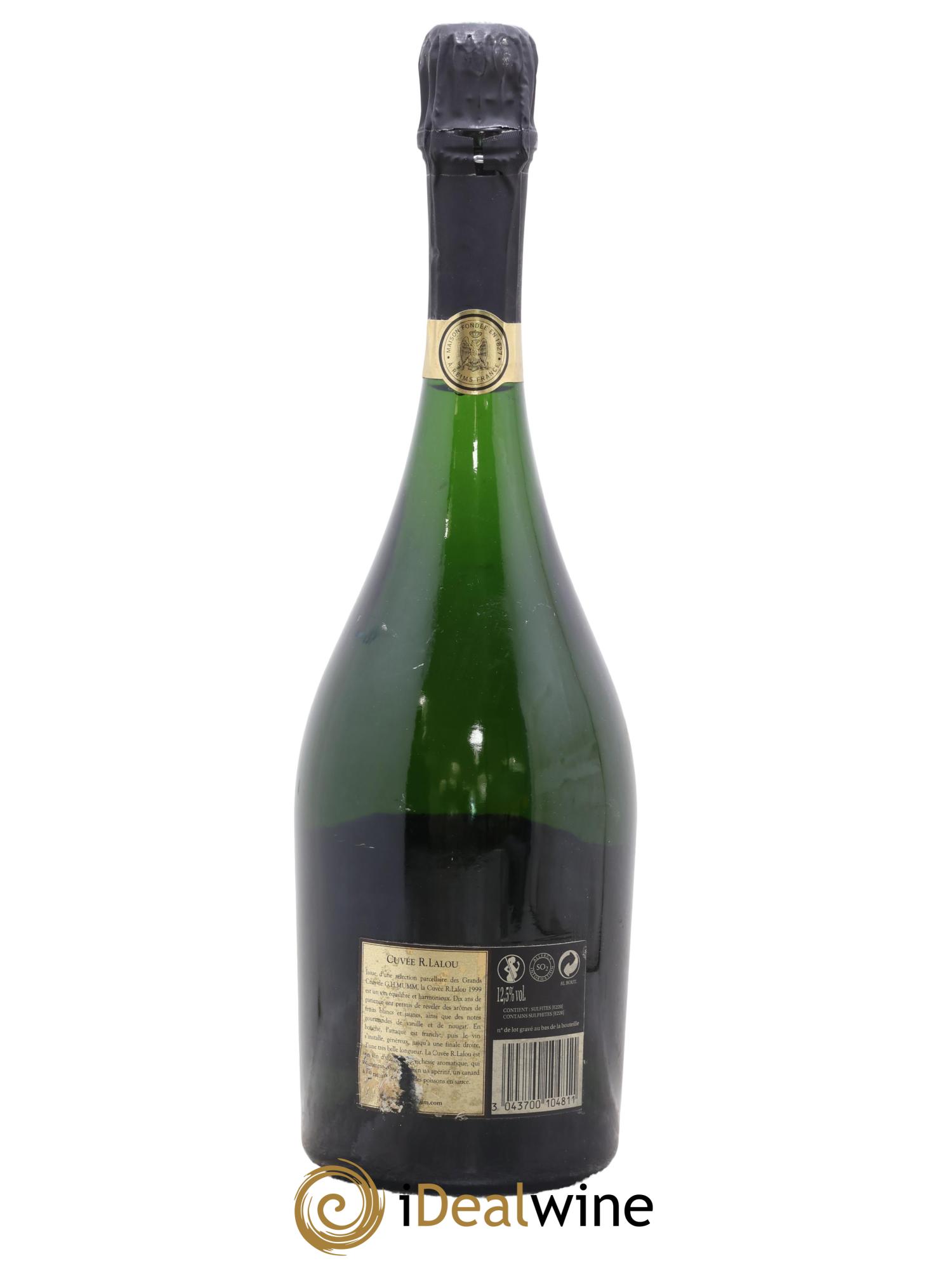 René Lalou Mumm 1999 - Lot of 1 bottle - 1