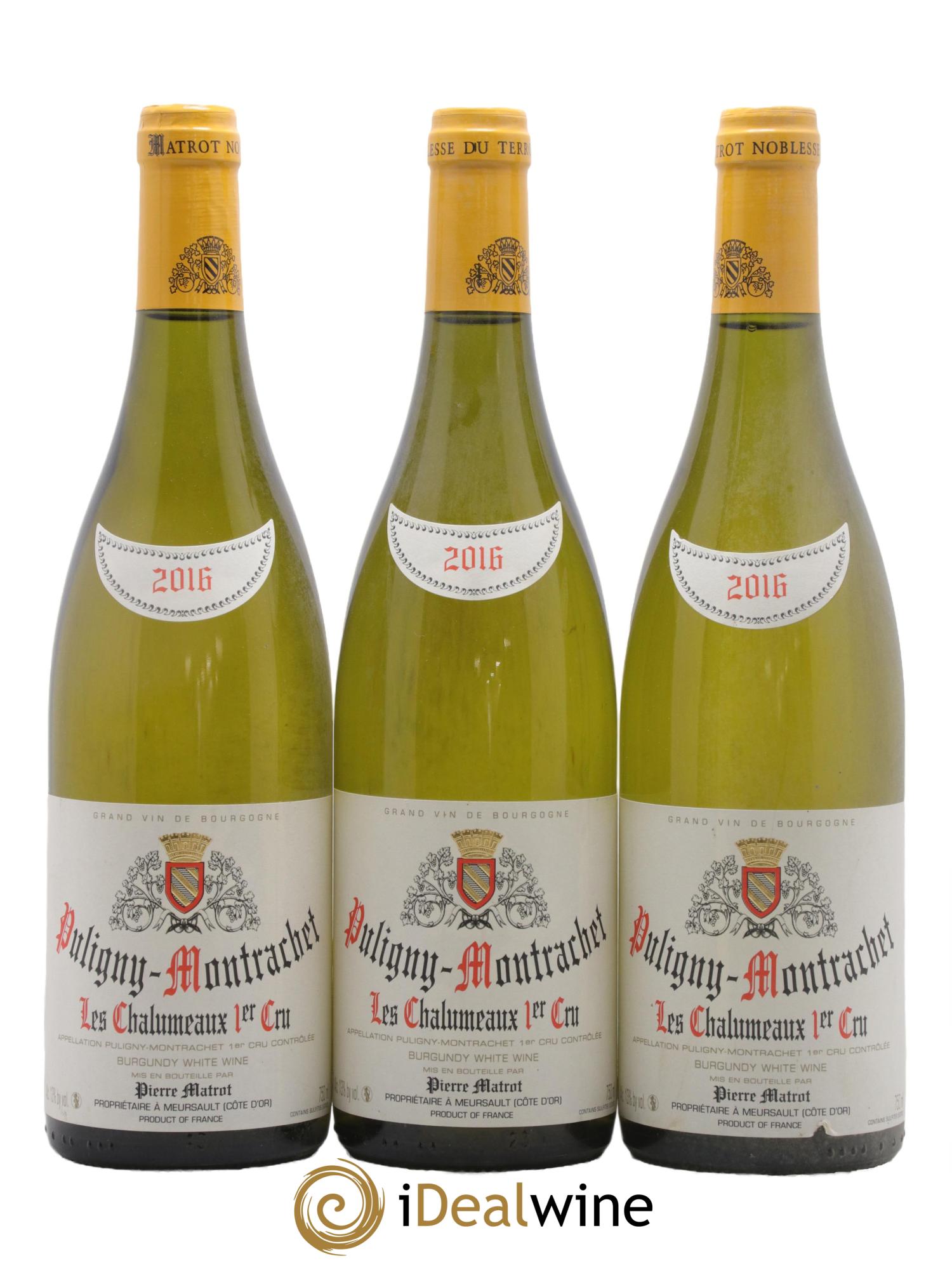 Puligny-Montrachet 1er Cru Les Chalumeaux Matrot (Domaine) 2016 - Posten von 3 Flaschen - 0