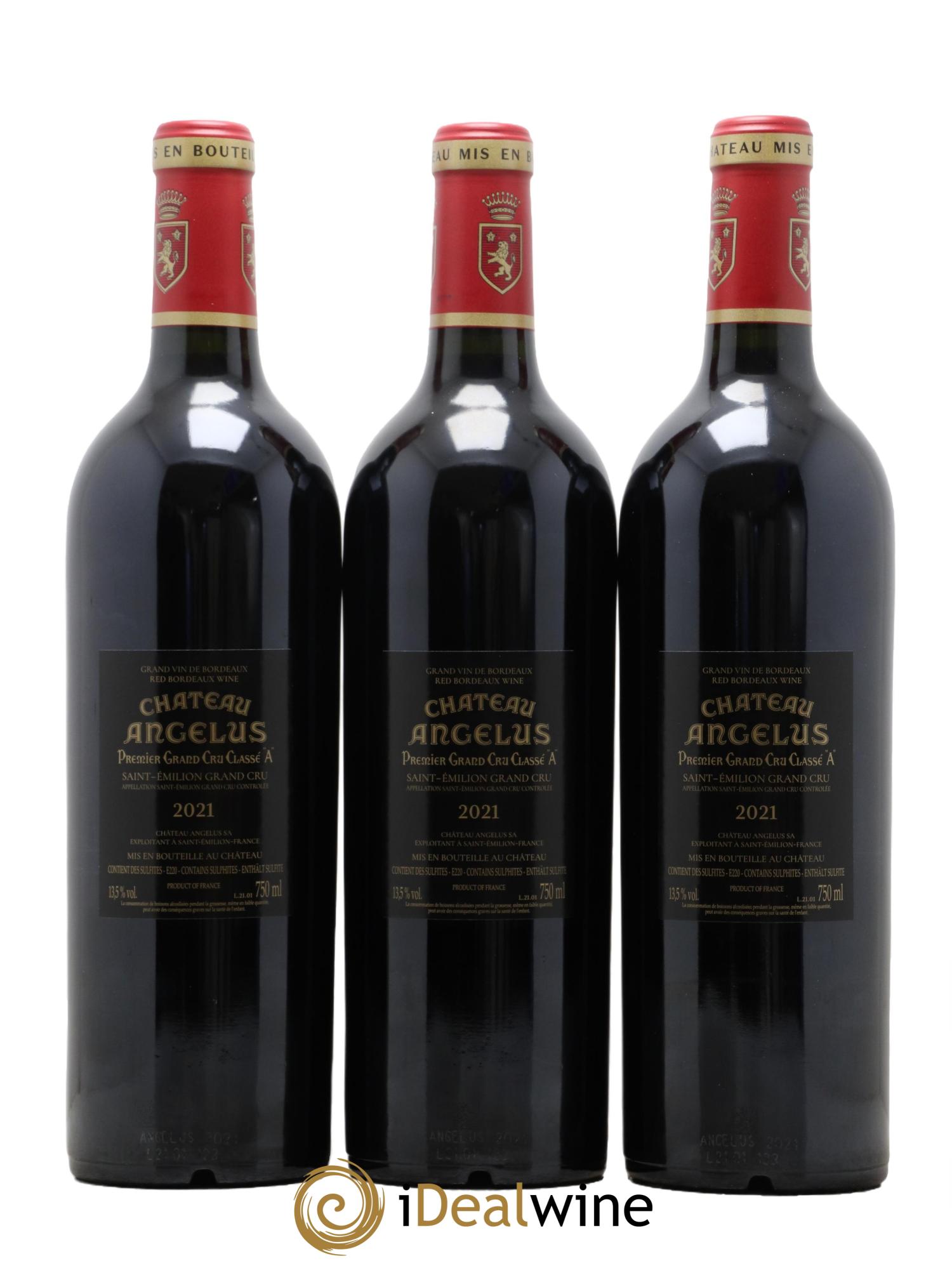 Château Angélus 1er Grand Cru Classé A 2021 - Lot de 6 bouteilles - 2