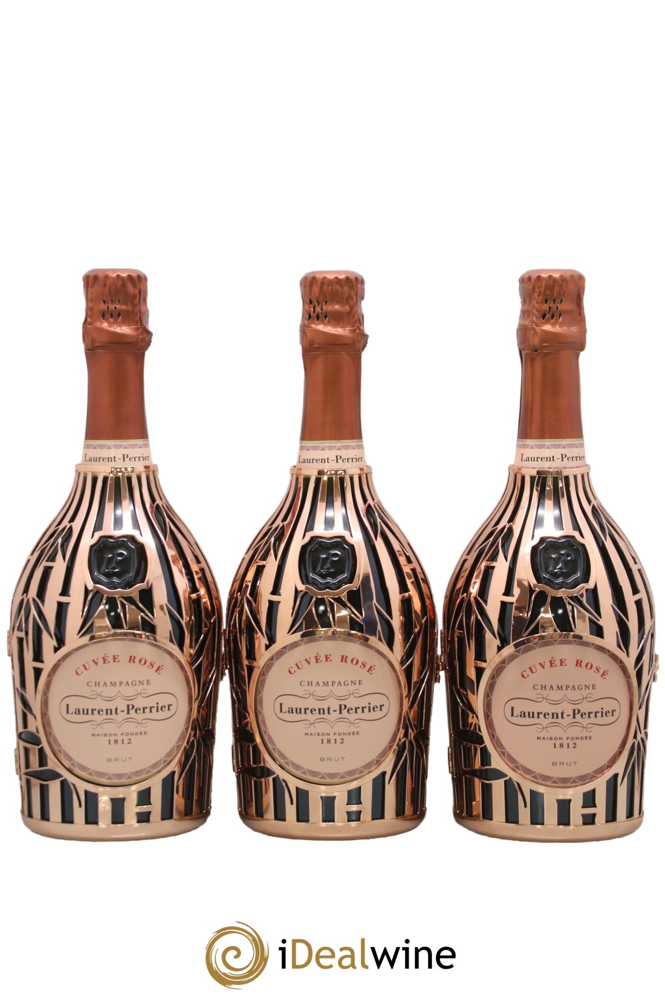 Champagne - Brut La Cuvée Rosé Metal Robe Constellation Laurent Perrier - Lot de 3 bouteilles - 0