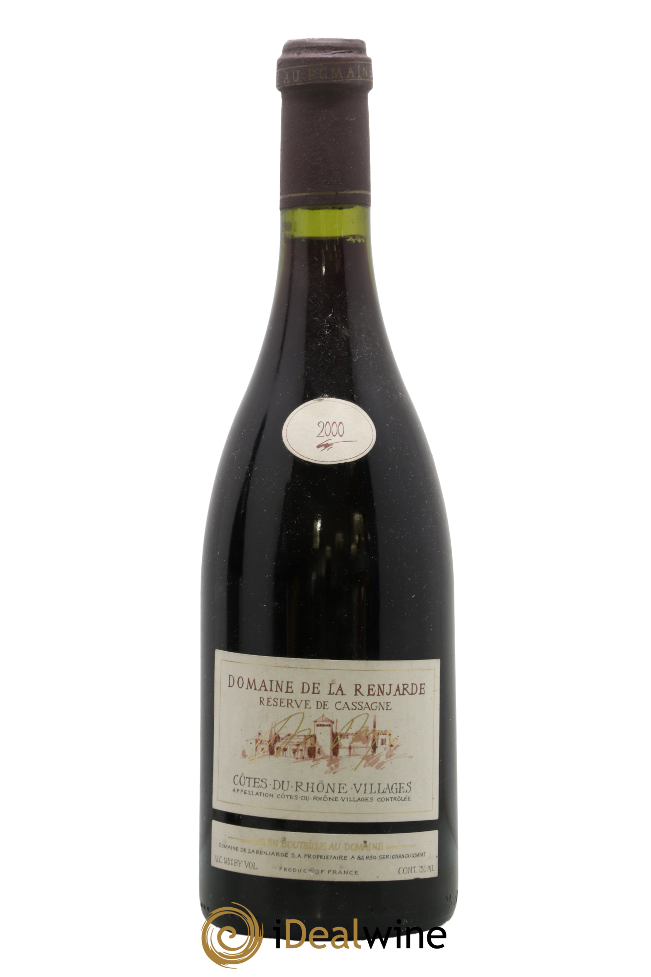 Côtes-du-Rhône Villages Réserve de Cassagne Domaine de la Renjarde 2000 - Lot de 1 bouteille - 0
