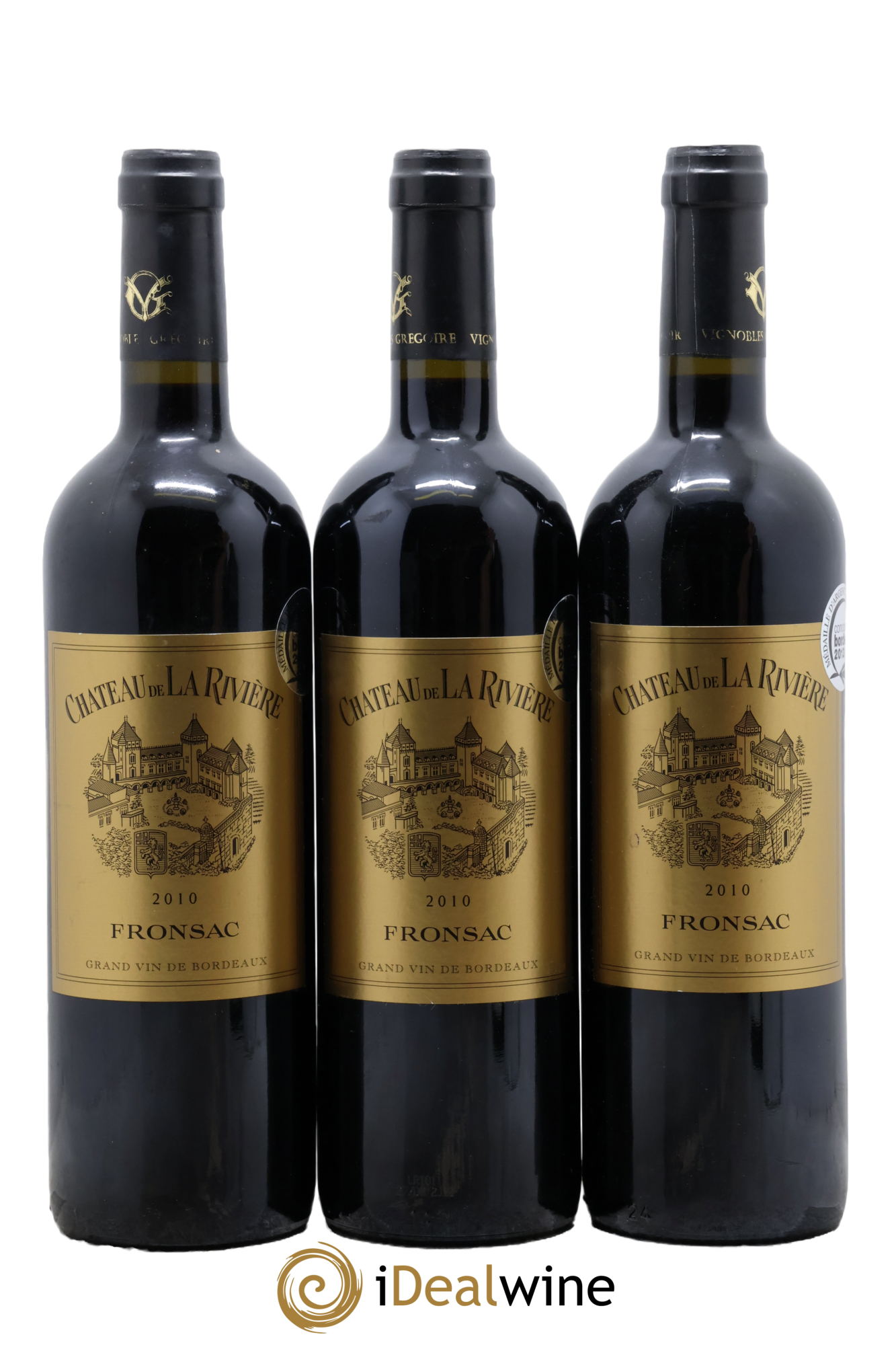 Château de La Rivière 2010 - Lot de 3 bouteilles - 0