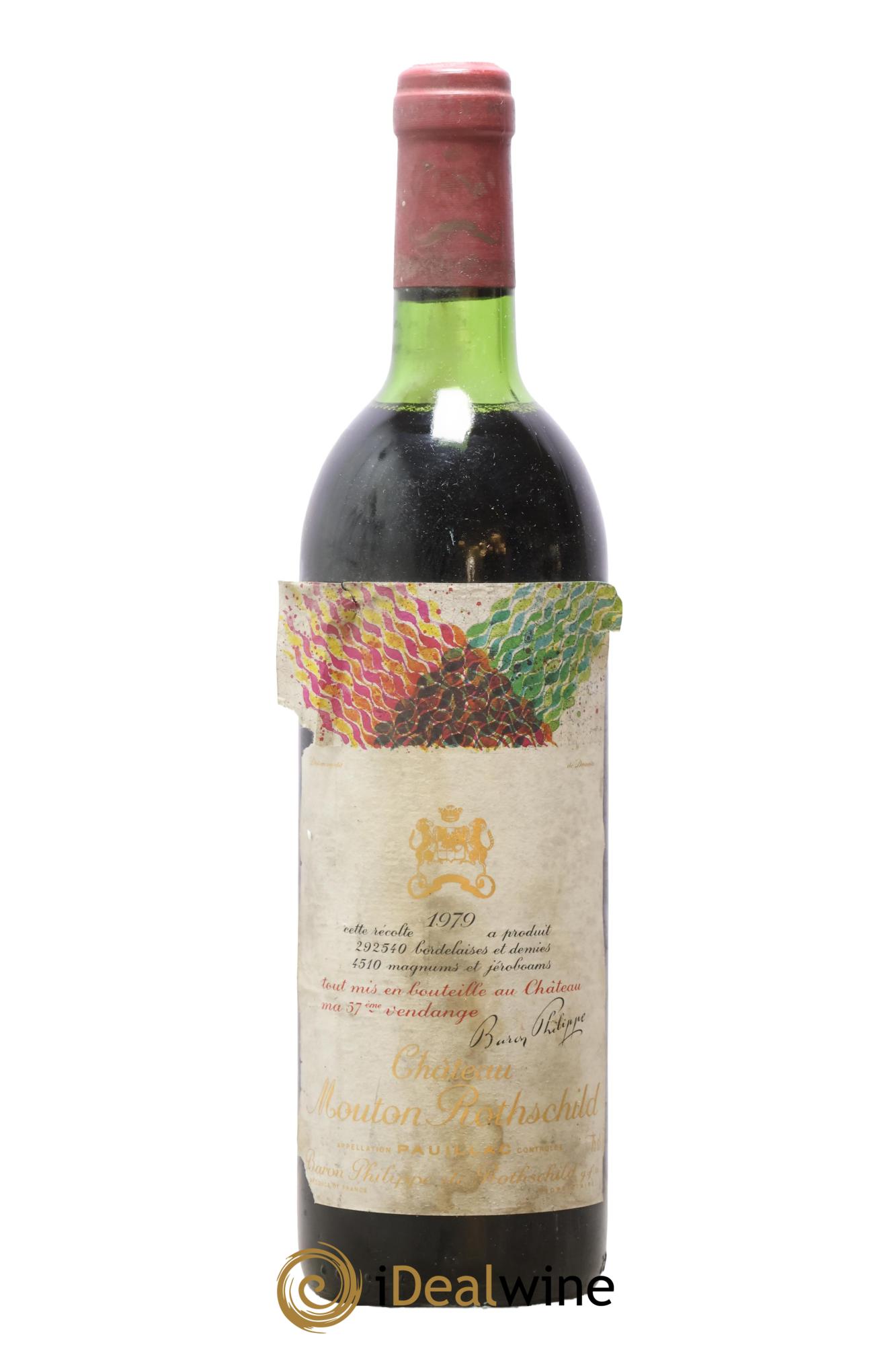 Château Mouton Rothschild 1er Grand Cru Classé 1979 - Lot de 1 bouteille - 0