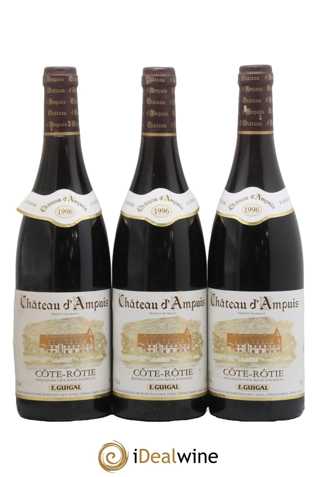 Côte-Rôtie Château d'Ampuis Guigal 1996 - Lot of 3 bottles - 0