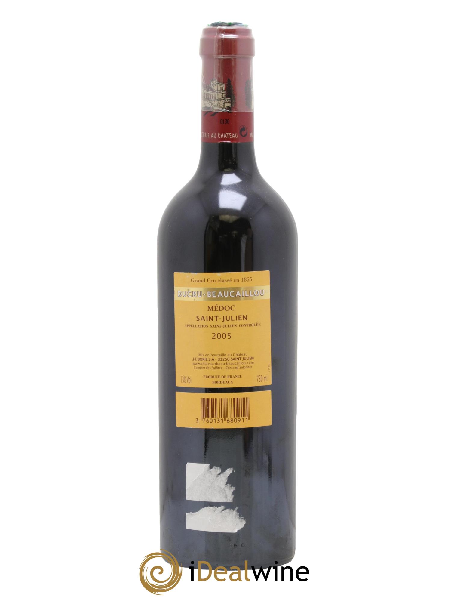 Château Ducru Beaucaillou 2ème Grand Cru Classé 2005 - Lot de 1 bouteille - 1