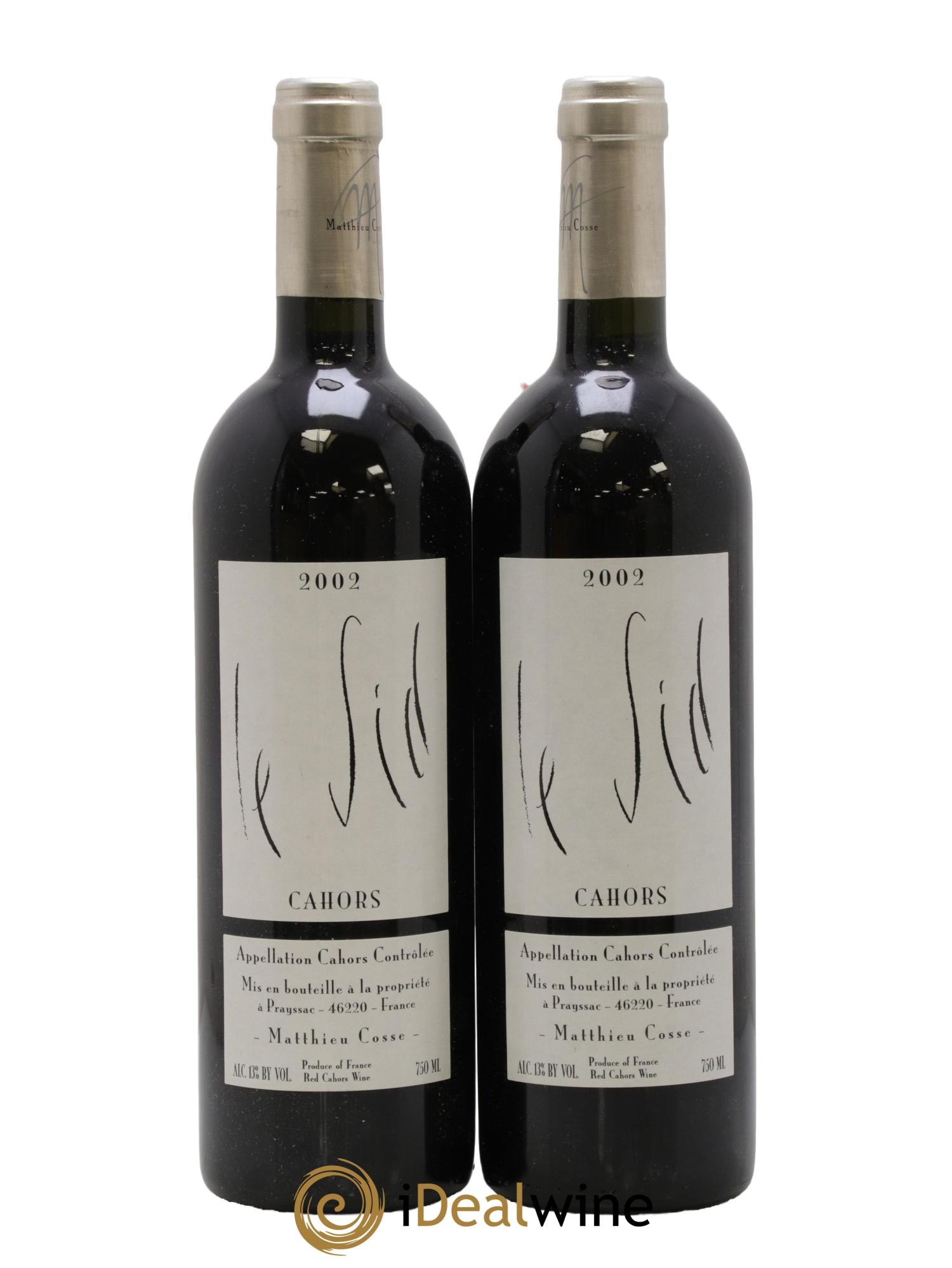 Cahors Le Sid Cosse-Maisonneuve (Domaine) 2002 - Lot de 2 bouteilles - 0