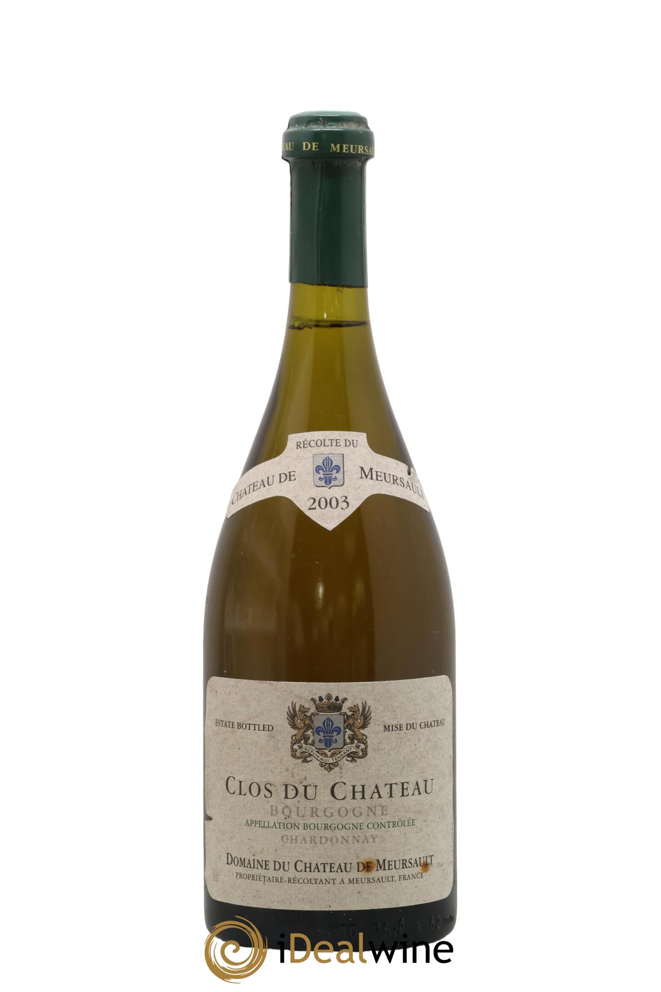 Bourgogne Clos du Château Château de Meursault 2003 - Lote de 1 botella - 0