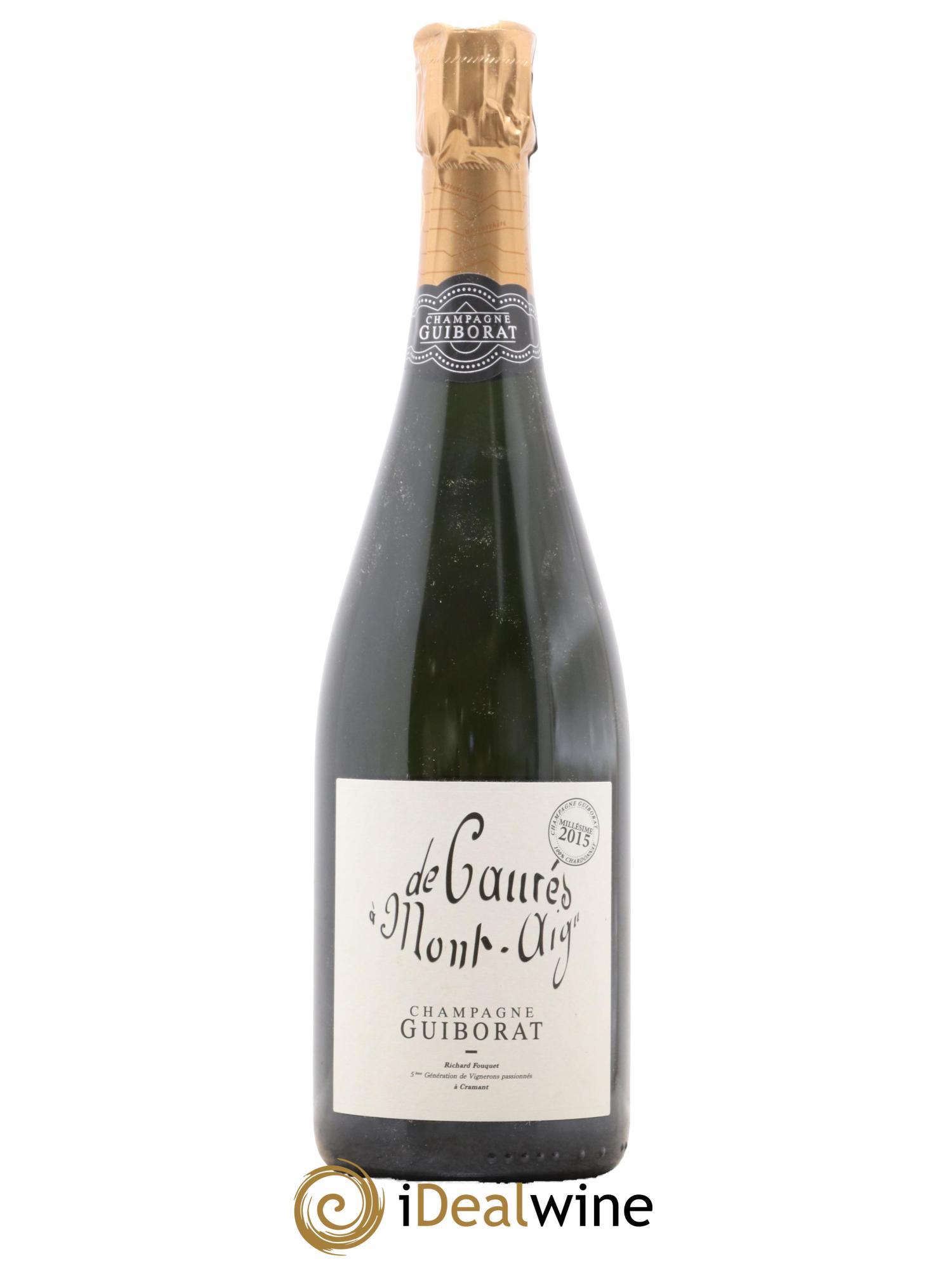 Blanc de Blancs Extra-Brut De Caurés à Mont-Aigü Guiborat 2015 - Lot de 1 bouteille - 0