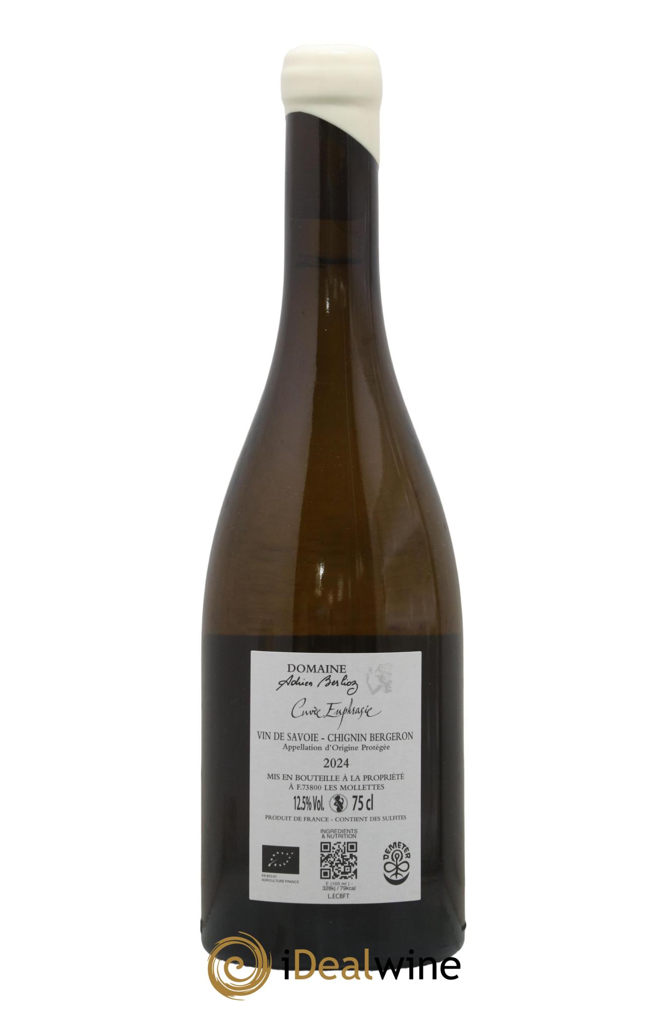 Vin de Savoie Chignin-Bergeron Euphrasie Adrien Berlioz 2024 - Posten von 1 Flasche - 1